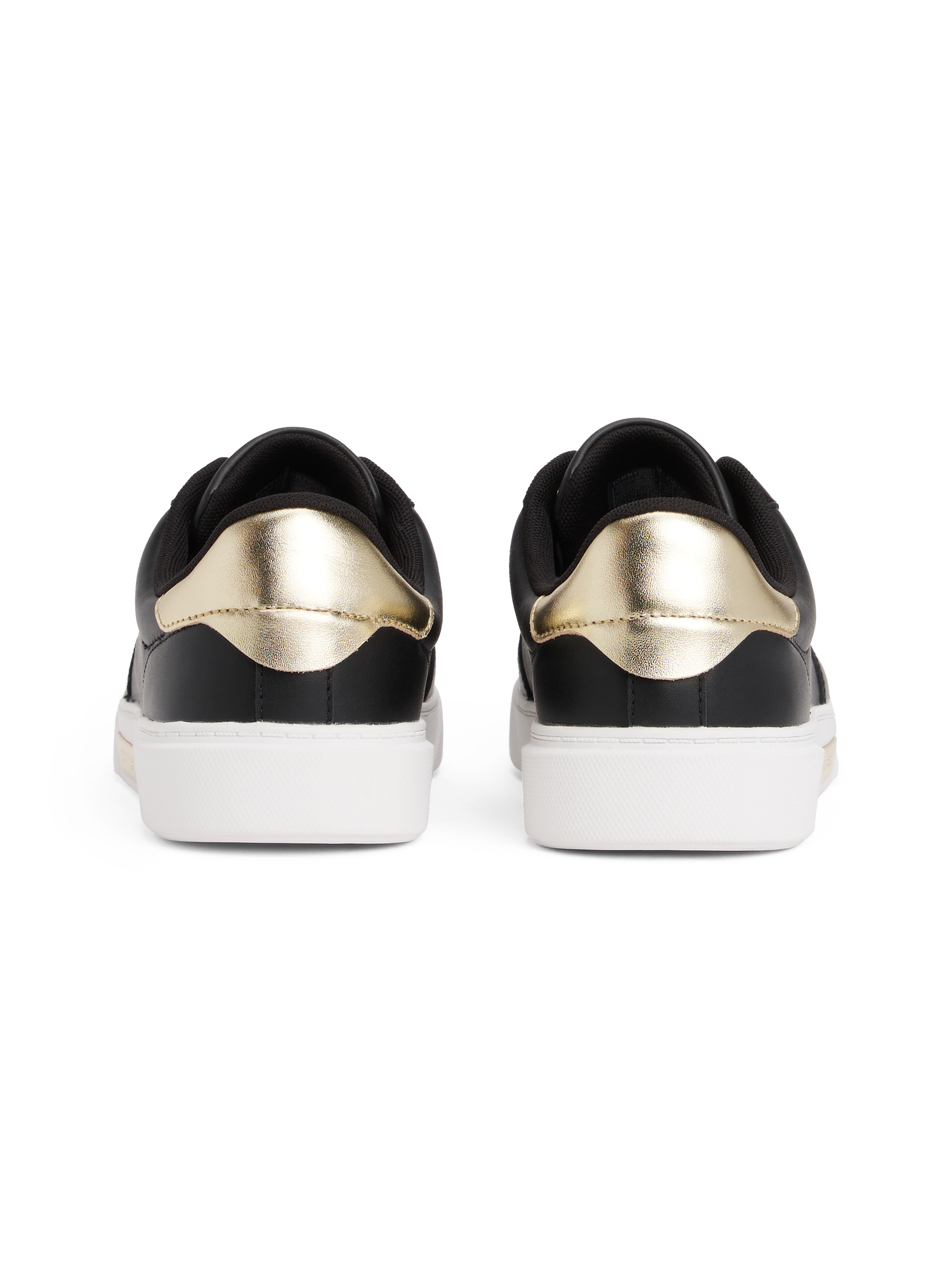 Tommy Hilfiger Plateausneaker »ESSENTIAL CHIC COURT SNEAKER«, Freizeitschuh, Halbschuh, Schnürer, goldfarbenen Details im Plateau