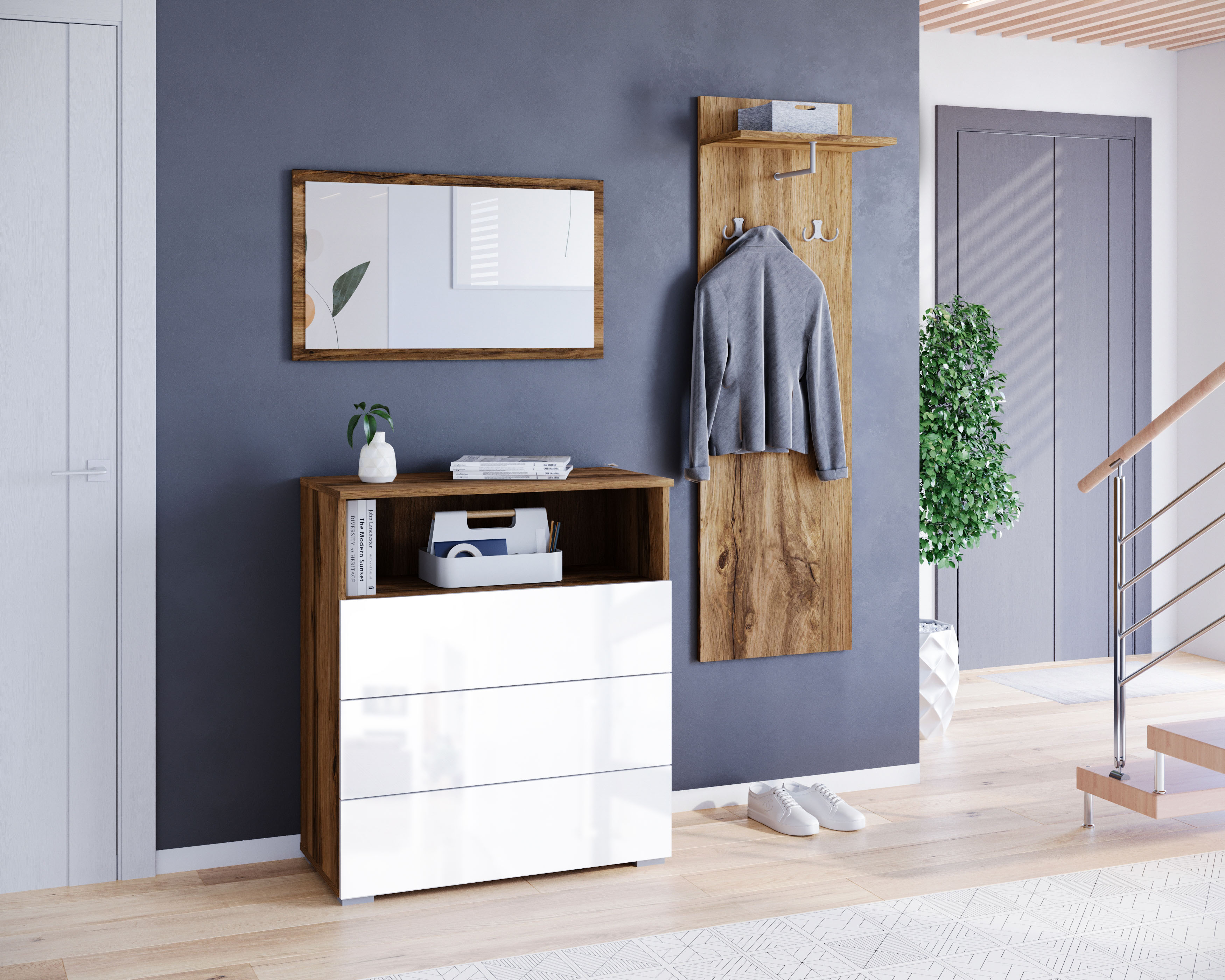 Thumbnail - OTTO home Garderoben-Set "PARIS/ TOKYO" Komplett-Set, 3 Stk. tlg.