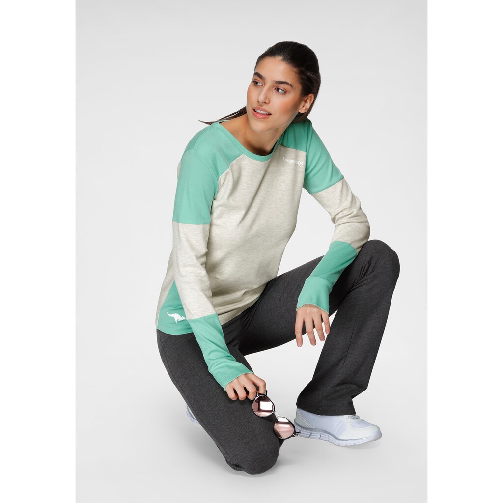 KangaROOS Sweatshirt, im modischen Color-Blocking