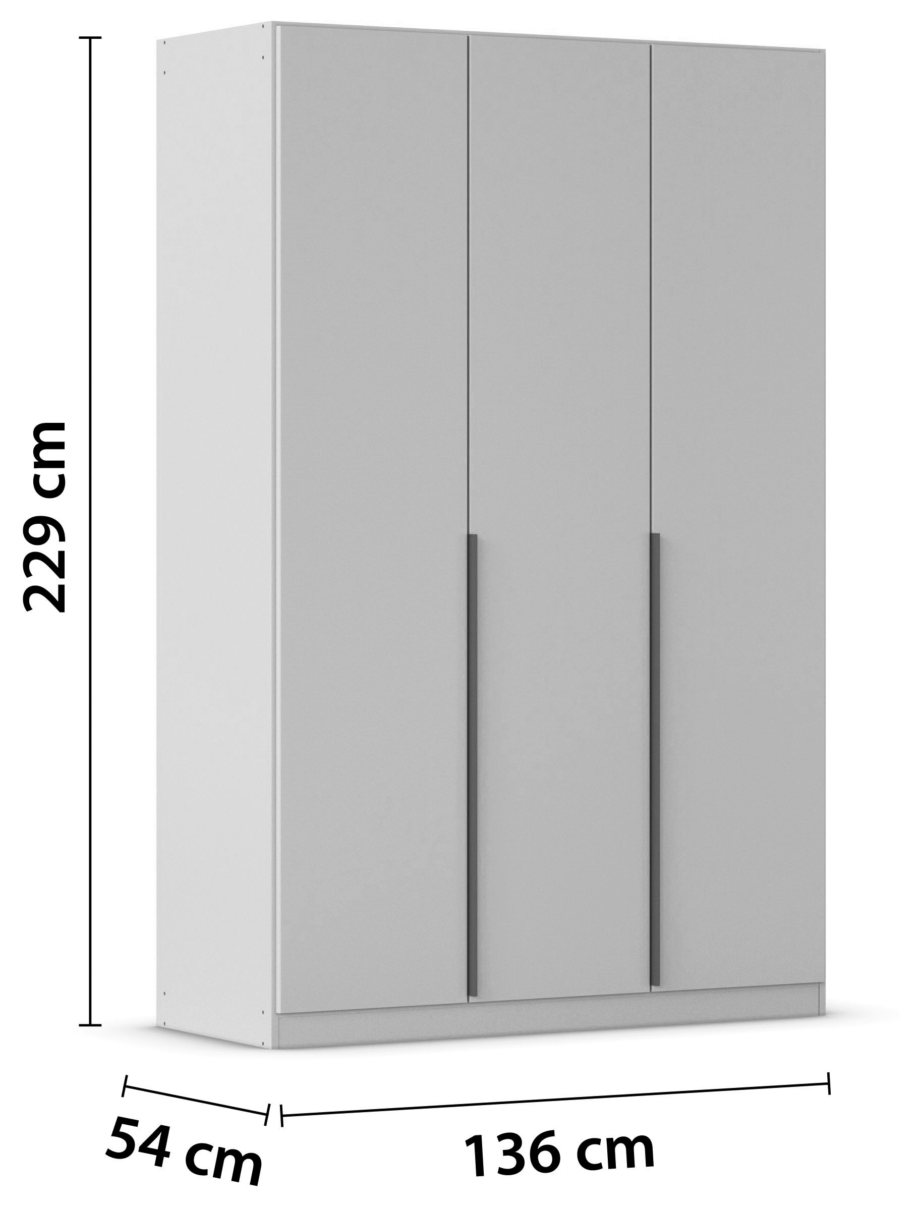 rauch Drehtürenschrank »Kleiderschrank Schrank Garderobe AGORDO TOPSELLER Schlafzimmer«, (in zwei Griff-Farben mit Dekor- oder Hochglanzfront), durchdachte Innenausstattung, in 6 Breiten und 2 Höhen MADE IN GERMANY
