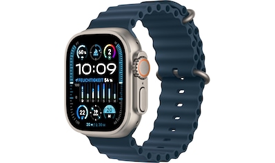 Smartwatch »Watch Ultra 2 GPS 49 mm + Cellular Titanium«, (Watch OS 10 Ocean Band)