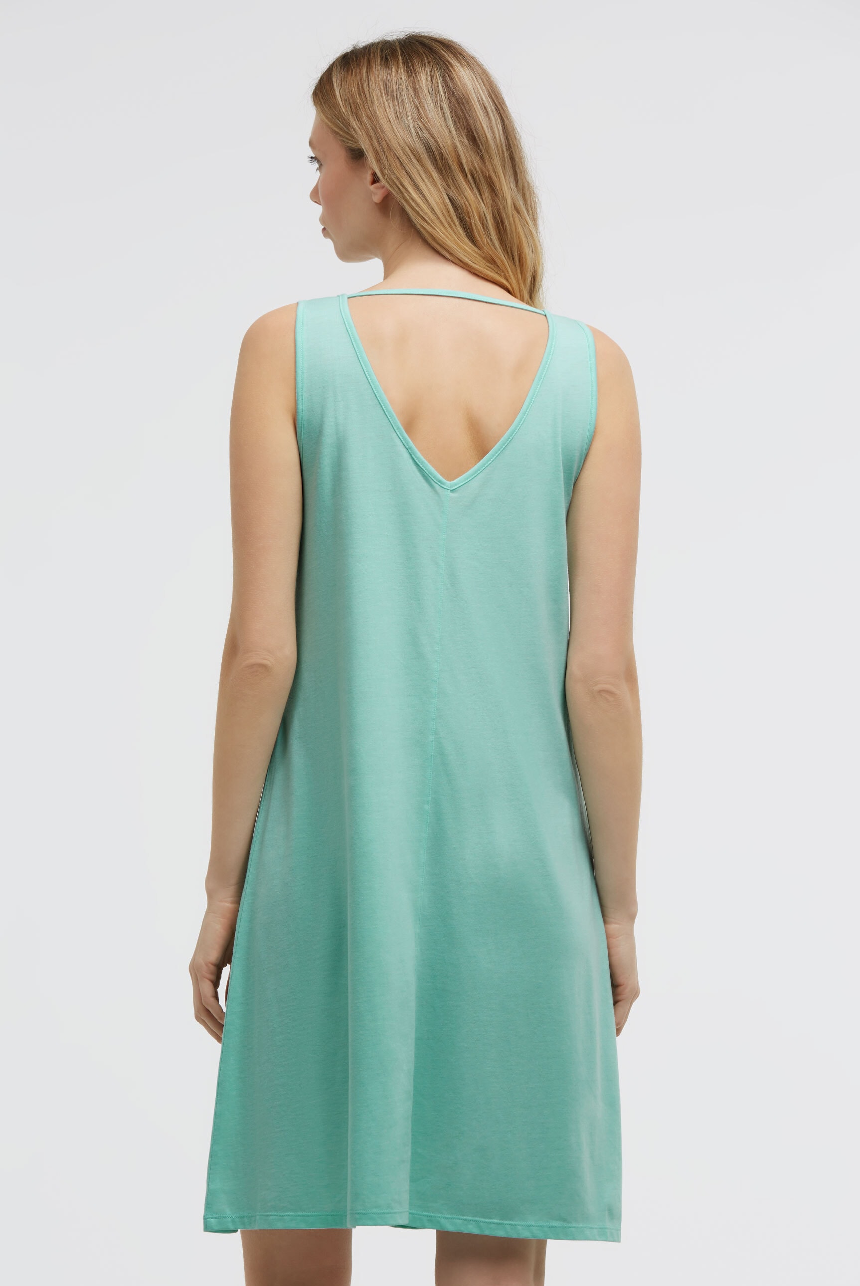 SOCCX Sommerkleid Ohne Taschen mit Glitzerstein-Wording