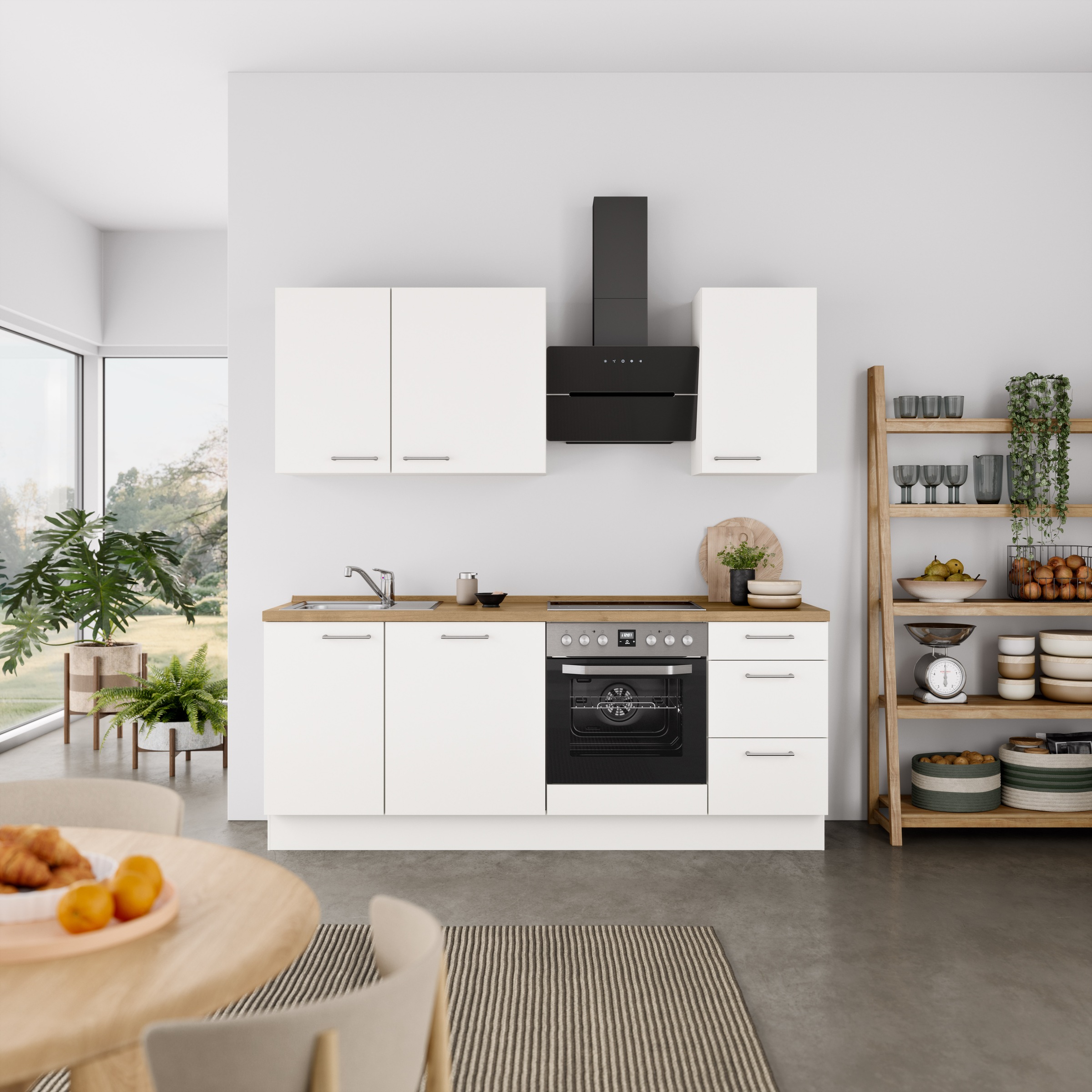 nobilia Küchenzeile ""Laser II", Ausrichtung wählbar, Breite 210 cm" vormon günstig online kaufen