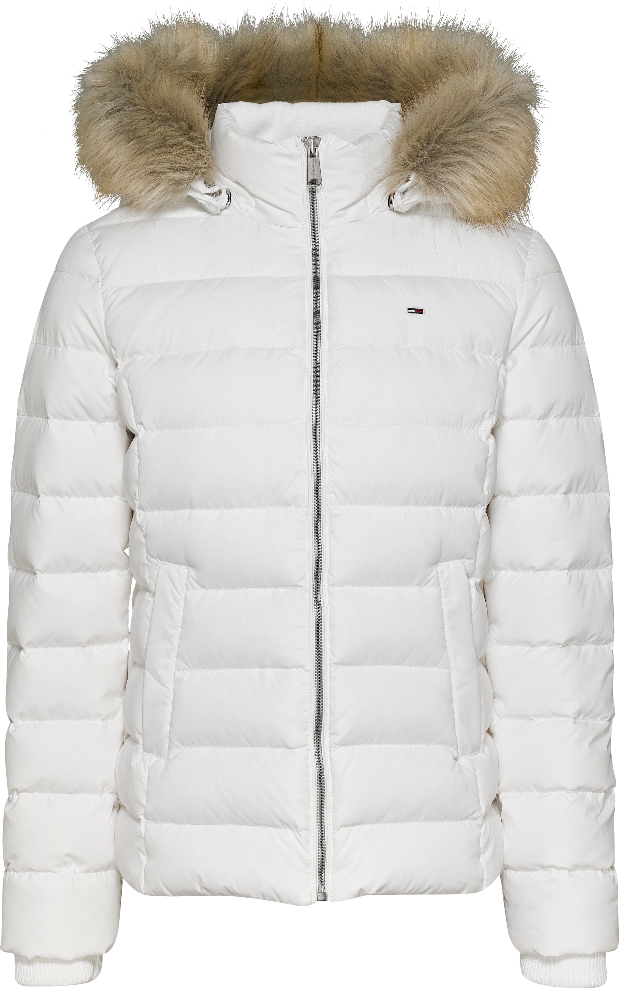 Tommy Jeans Steppjacke »TJW BASIC HOODED DOWN JACKET EXT«, mit Kapuze, mit Logostickerei