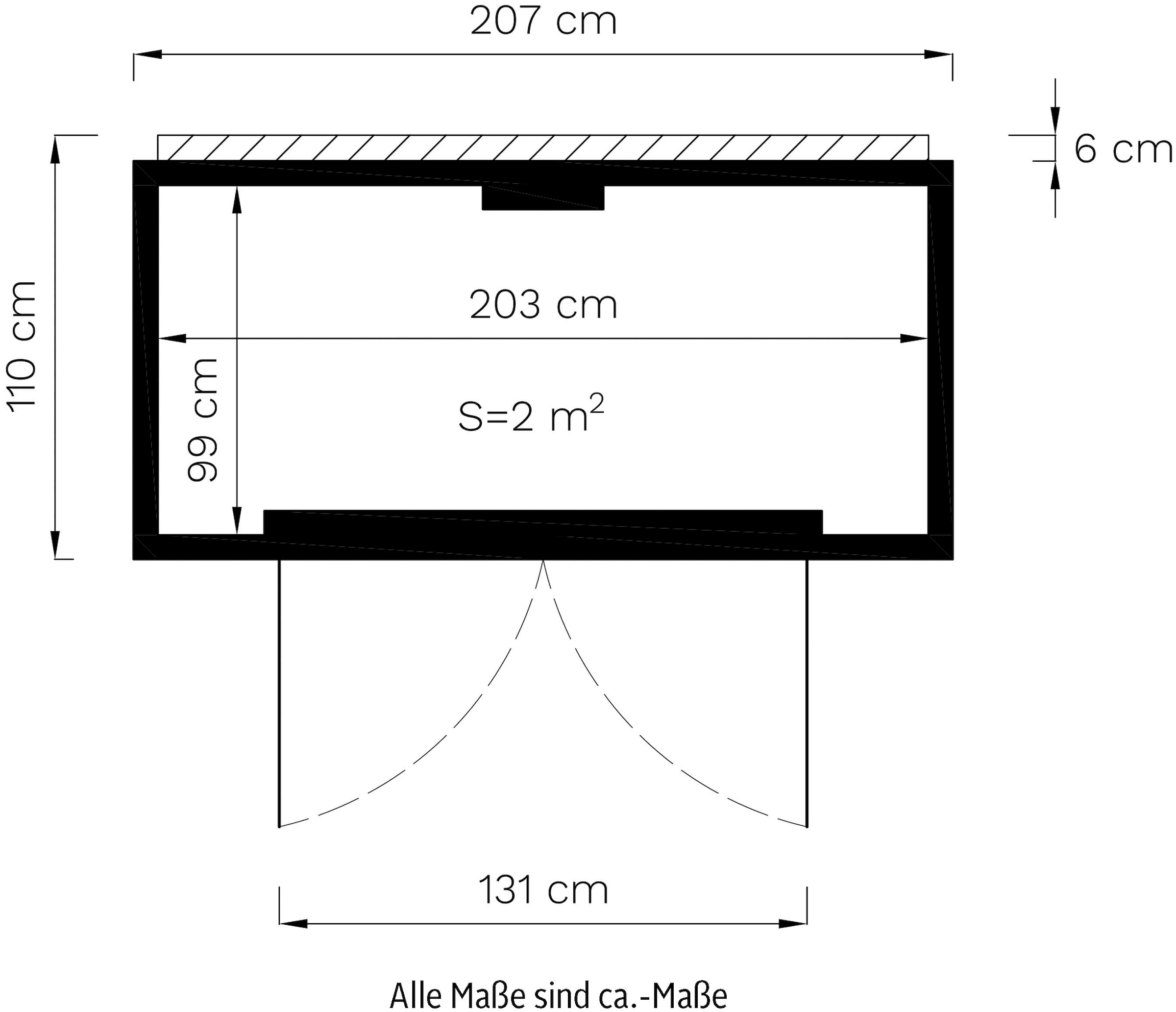 KONIFERA Fahrradbox »Bike Box«, (Komplett-Set), aus Fichte, BxTxH: 207x103x143 cm