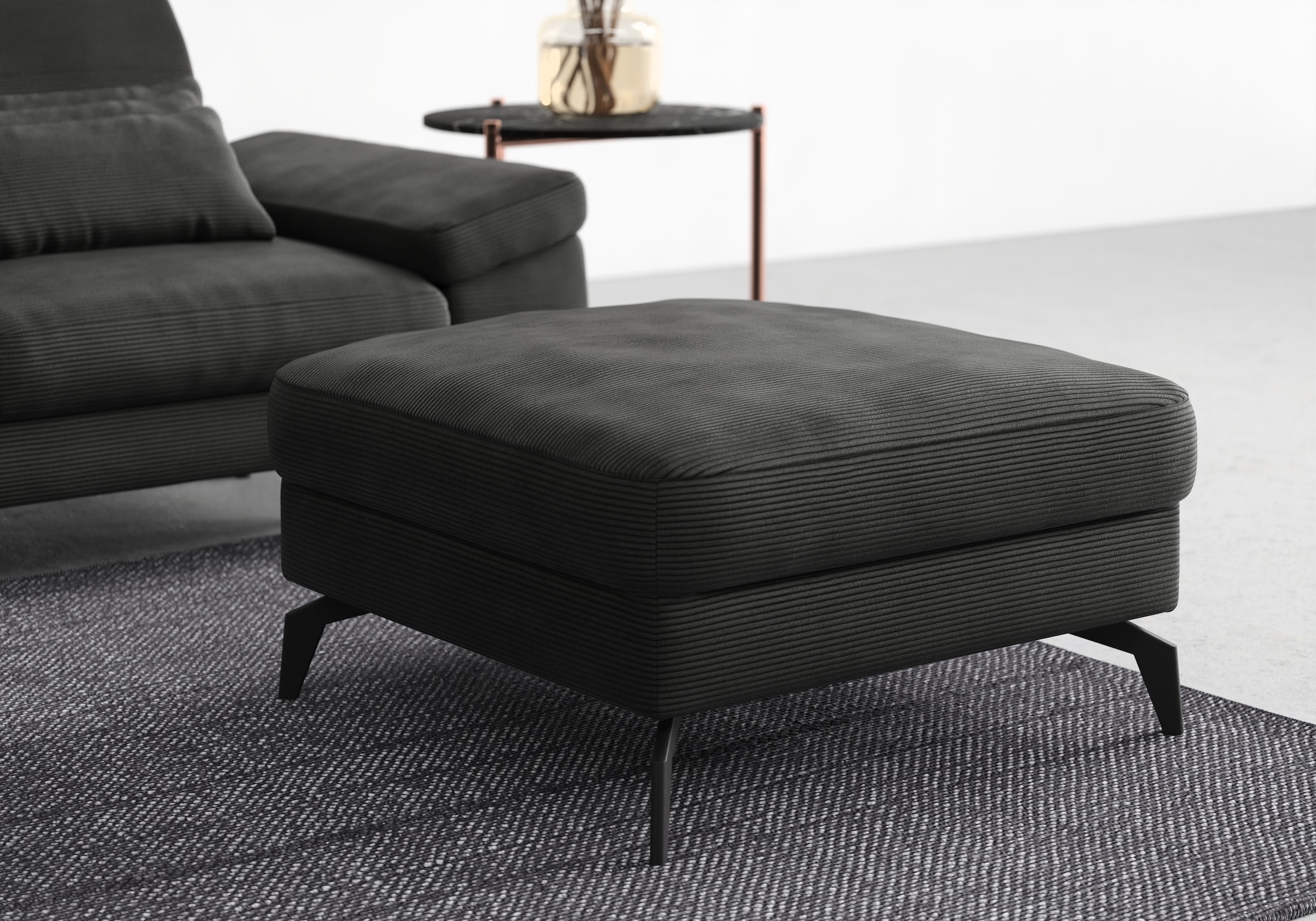 sit&more Polsterhocker »Cabana«, mit stylischen Metallfüßen