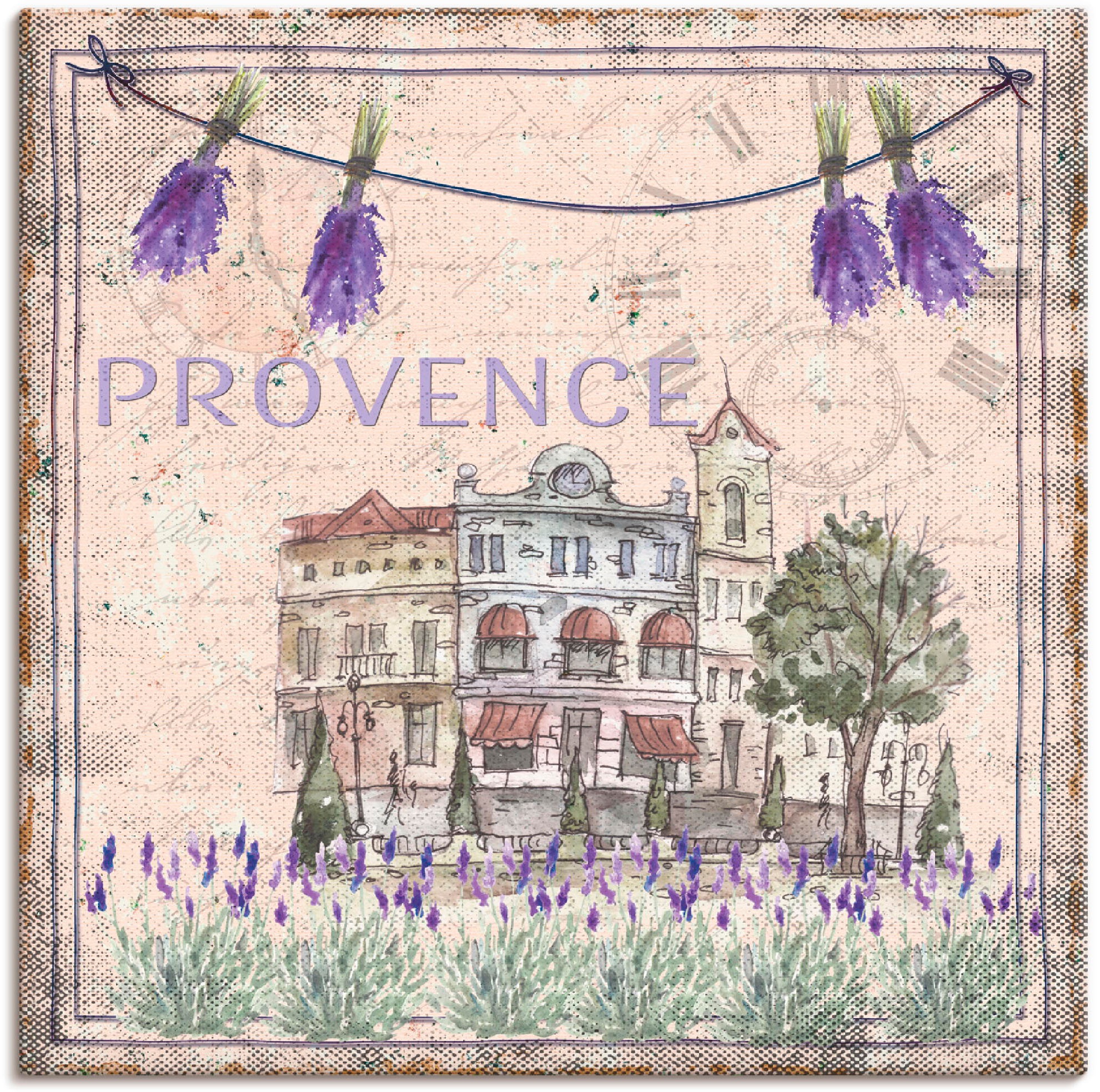 Artland Wandbild "Provence-meine Liebe", Blumen, (1 St.), als Alubild, Outdoorbild, Leinwandbild in verschied. Größen