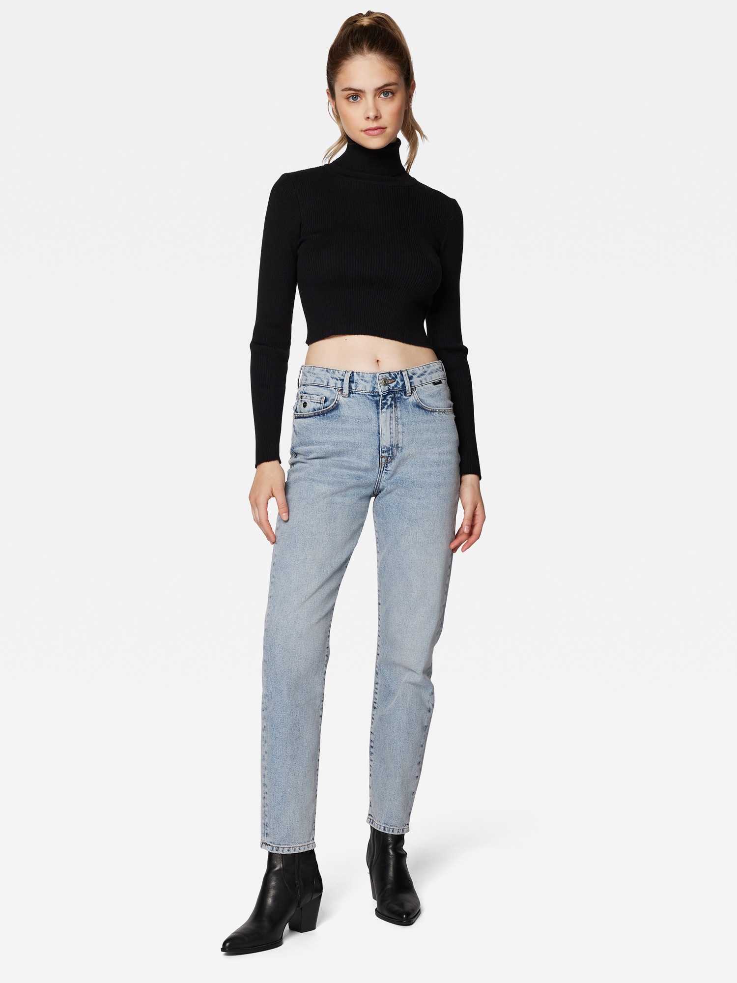 Mavi Stehkragenpullover »HIGH NECK SWEATER«, Verkürztes High Neck Sweater