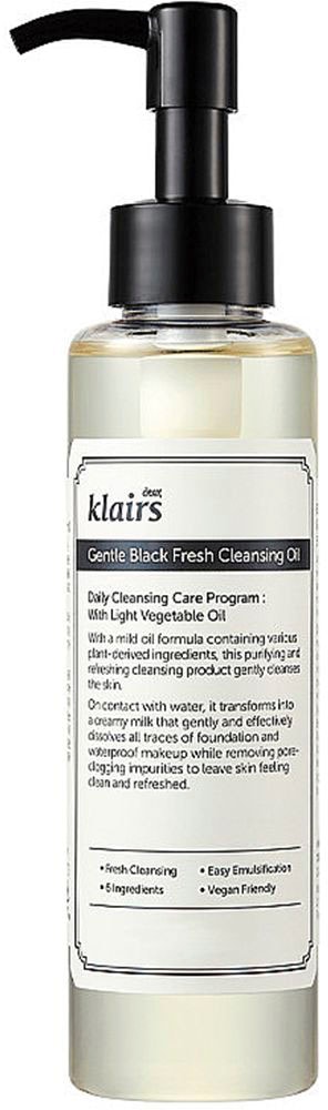 Dear Klairs Gesichts-Reinigungsöl »Gentle Black Fresh Cleansing Oil«