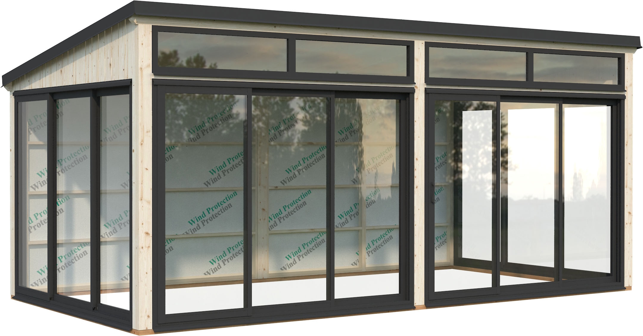 Palmako Holzpavillon »Saga 16,2 m² Slide« BxTxH: 592x307x273 cm