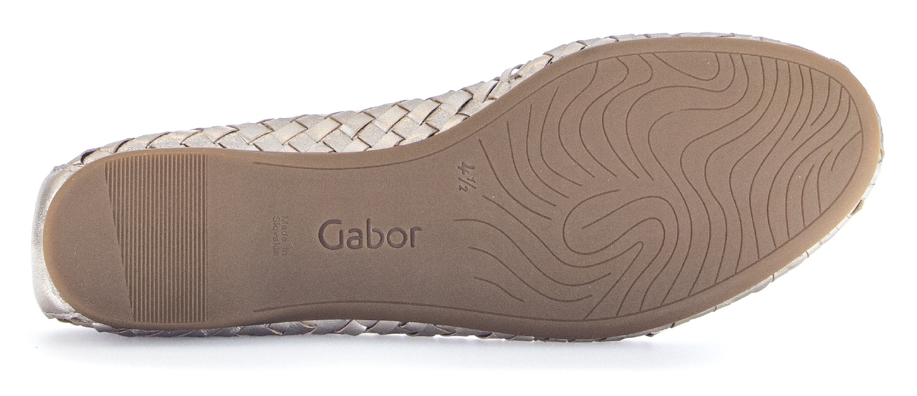 Gabor Ballerina, Schlupfschuh, Frühlingsschuh, Businessschuh mit tollem Flechtmuster
