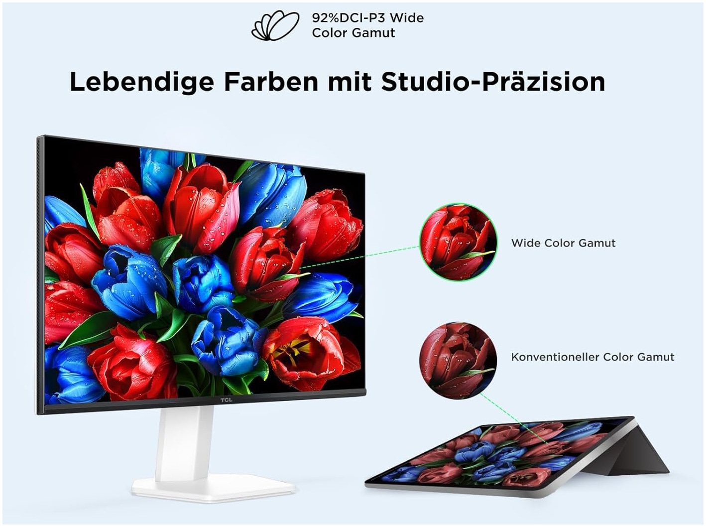 TCL LED-Monitor »24G54XD« 61 cm/24 ″  1920 x 1080 px Full HD 5 Reaktionszeit 100 Hz