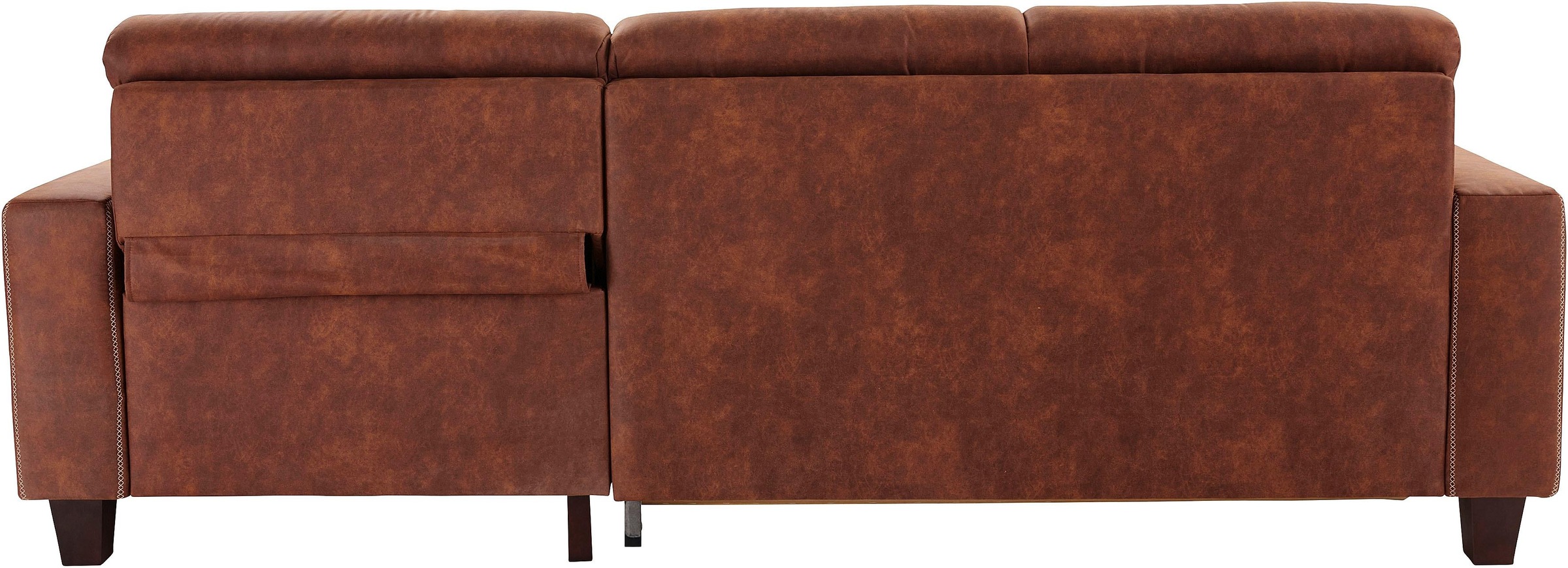 Places of Style Ecksofa »Varese L-Form«, Kreuznaht in beige