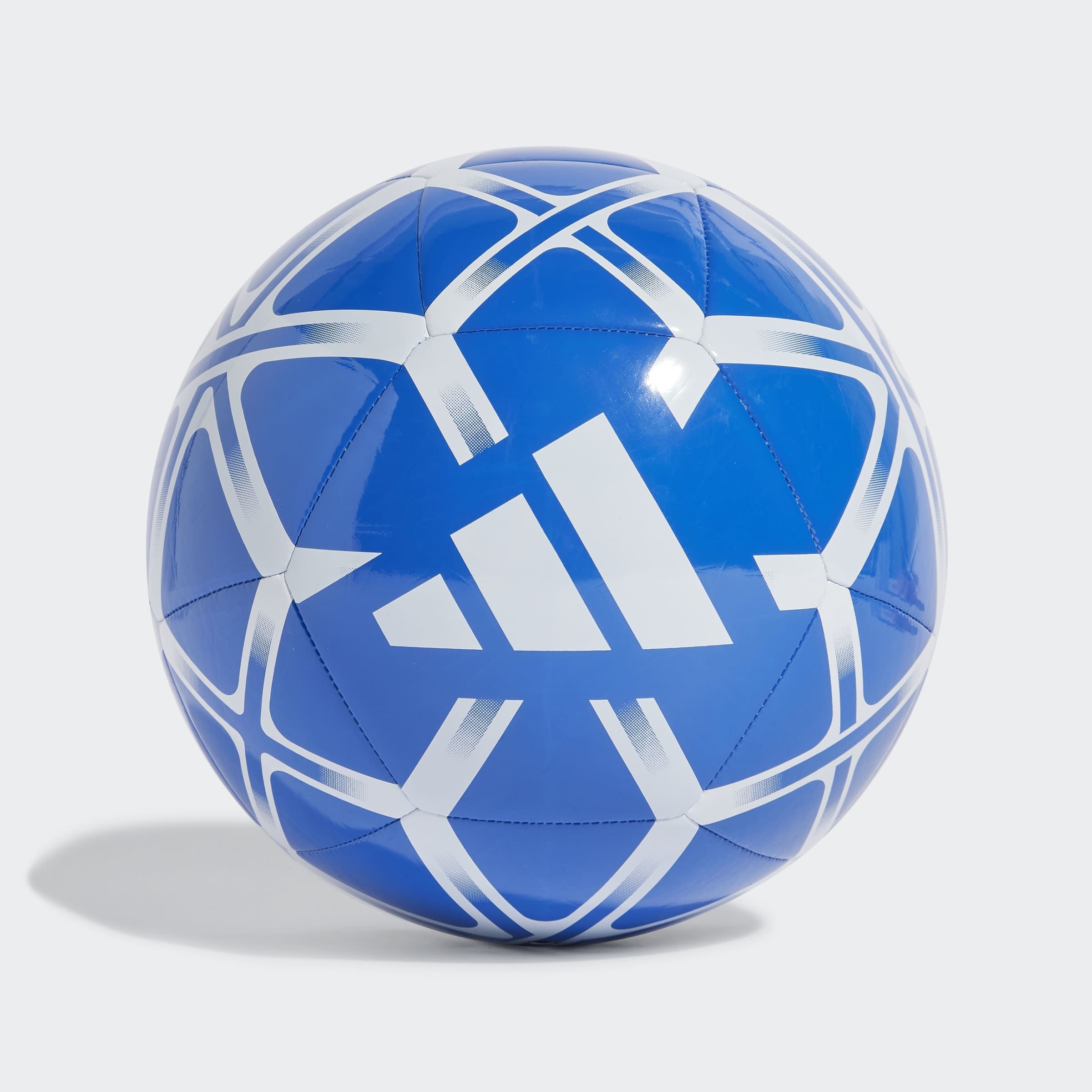 Fußball ADIDAS PERFORMANCE "STARLANCER CLUB" Gr. 5, blau (blau, weiß), Bälle, 5, 0,4 g, Thermoplastisches Polyurethan (TPU), B:22,3cm H:17,3cm T:22cm