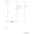 TRIO Leuchten Deckenfluter »Gerry«, E27, 1 St., Schalter,Getrennt schaltbar,Flexibel, Leuchtmittel tauschbar