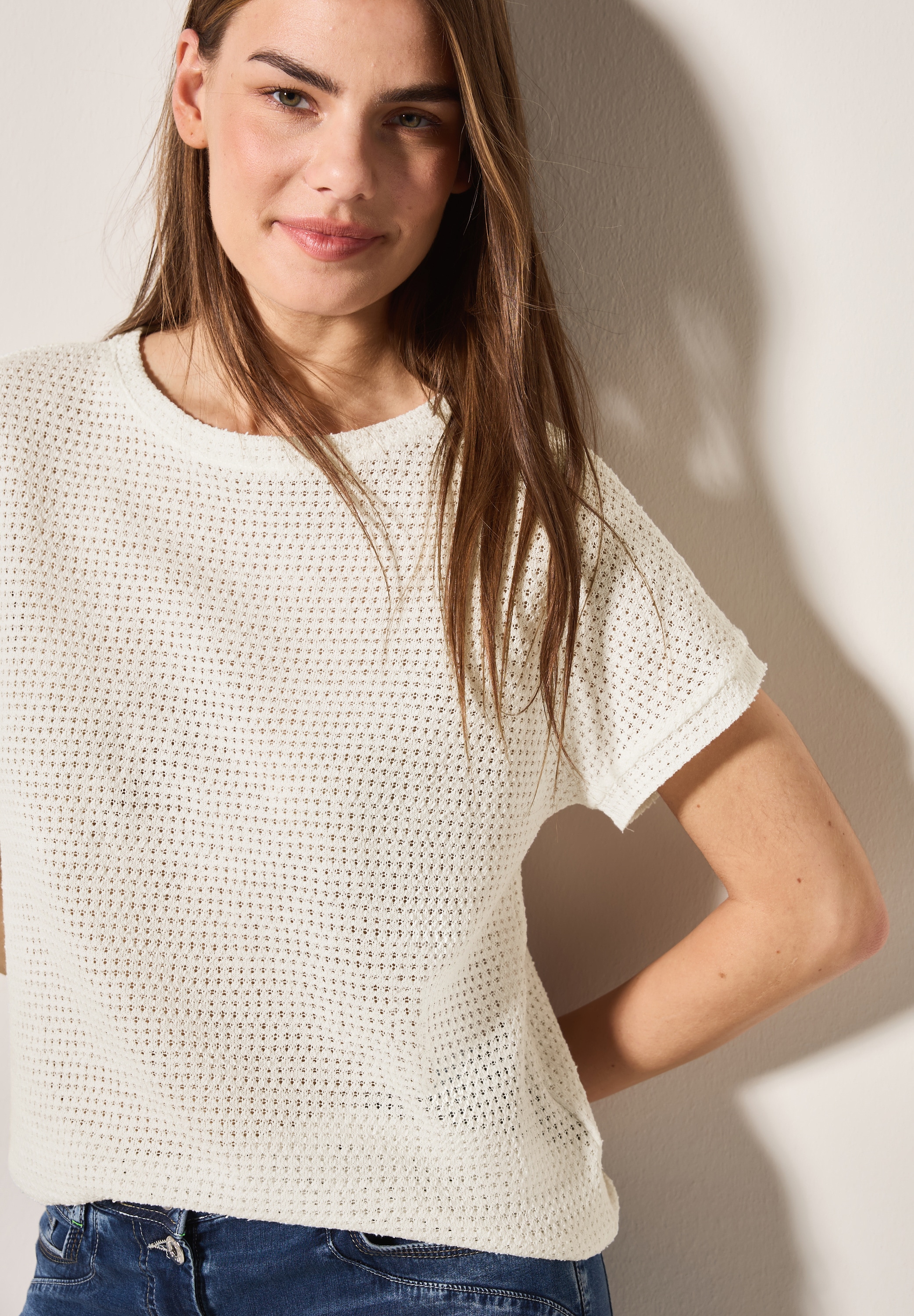 Cecil T-Shirt, in luftiger Strick-Optik