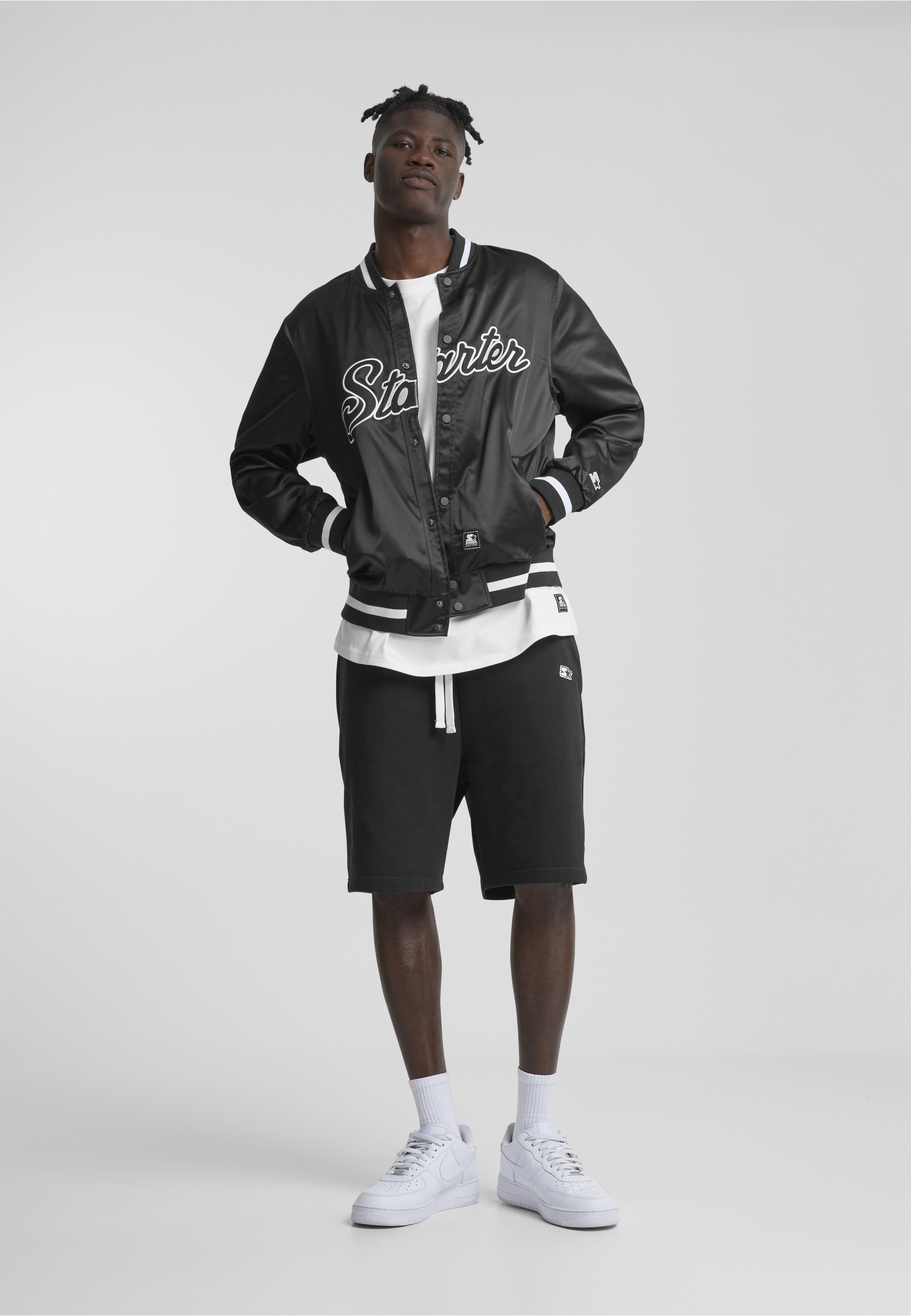 Starter Black Label Collegejacke »Starter Black Label Herren Starter Satin College Jacket« 1 Stk. tlg. ohne Kapuze