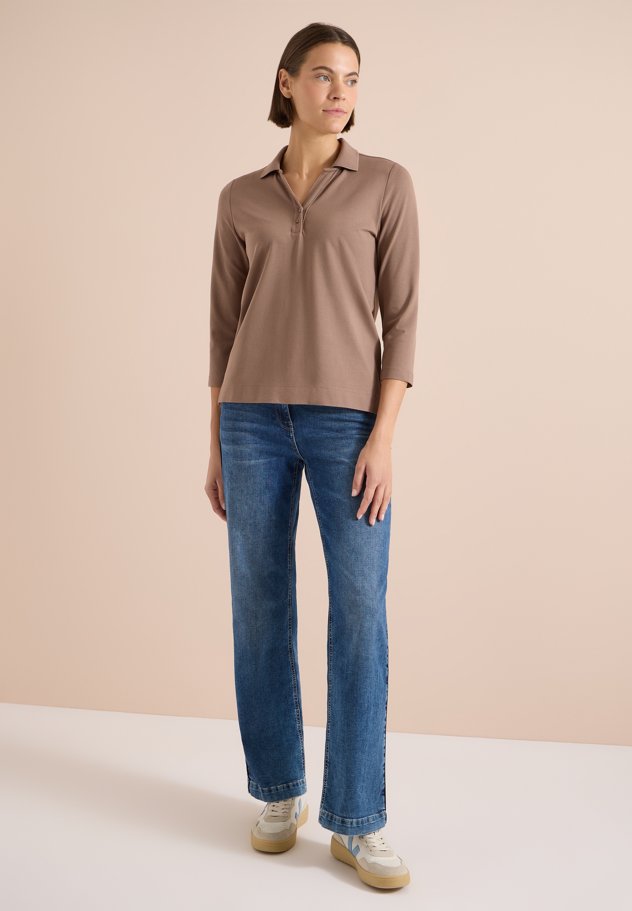 Cecil Poloshirt mit 3/4 Ärmeln