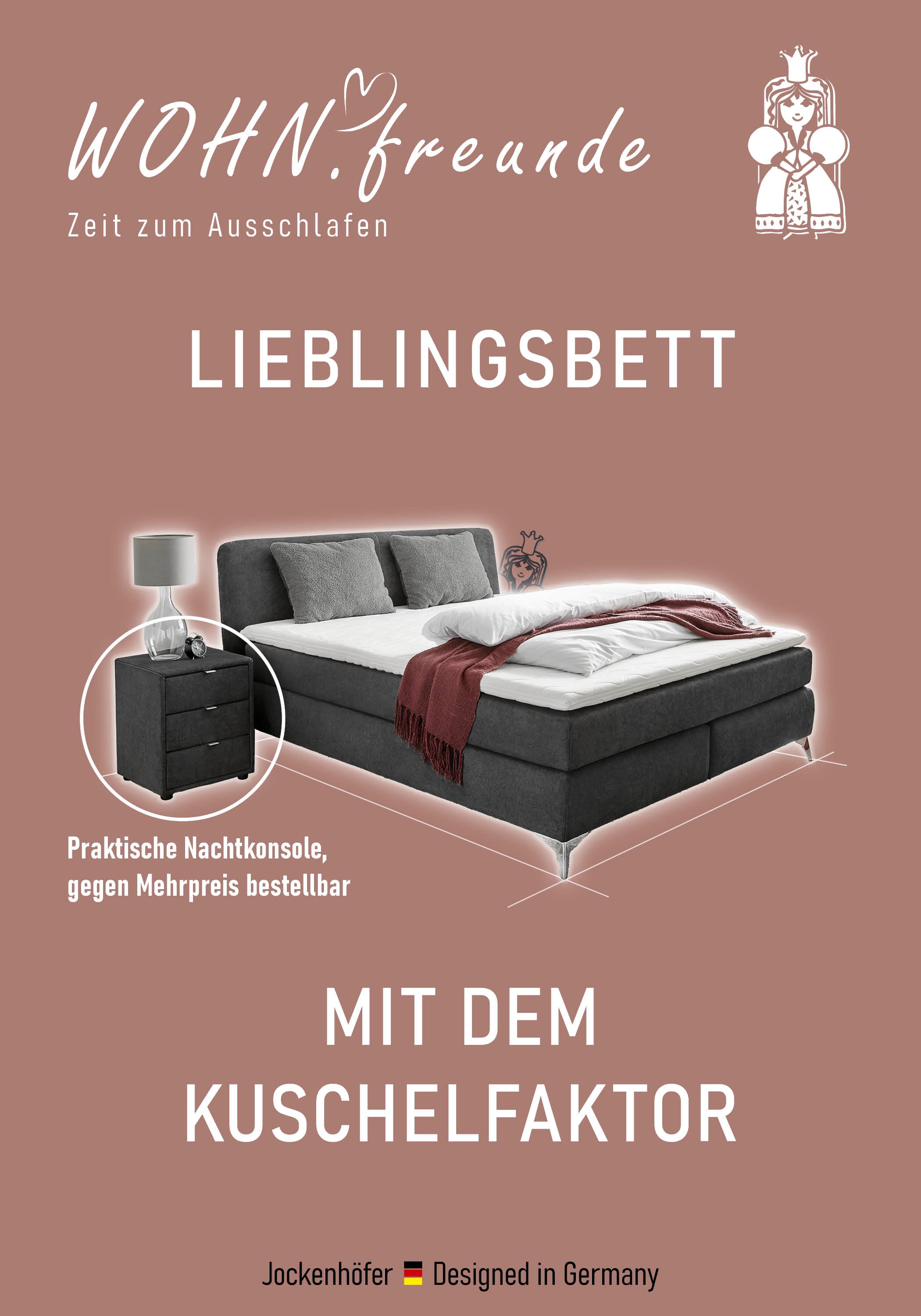 Thumbnail - Jockenhöfer Gruppe Boxspringbett ""Elfie" OTTOs Choice Topseller, inkl. Topper" erhältlich in den Breiten 90,140 & 180cm...