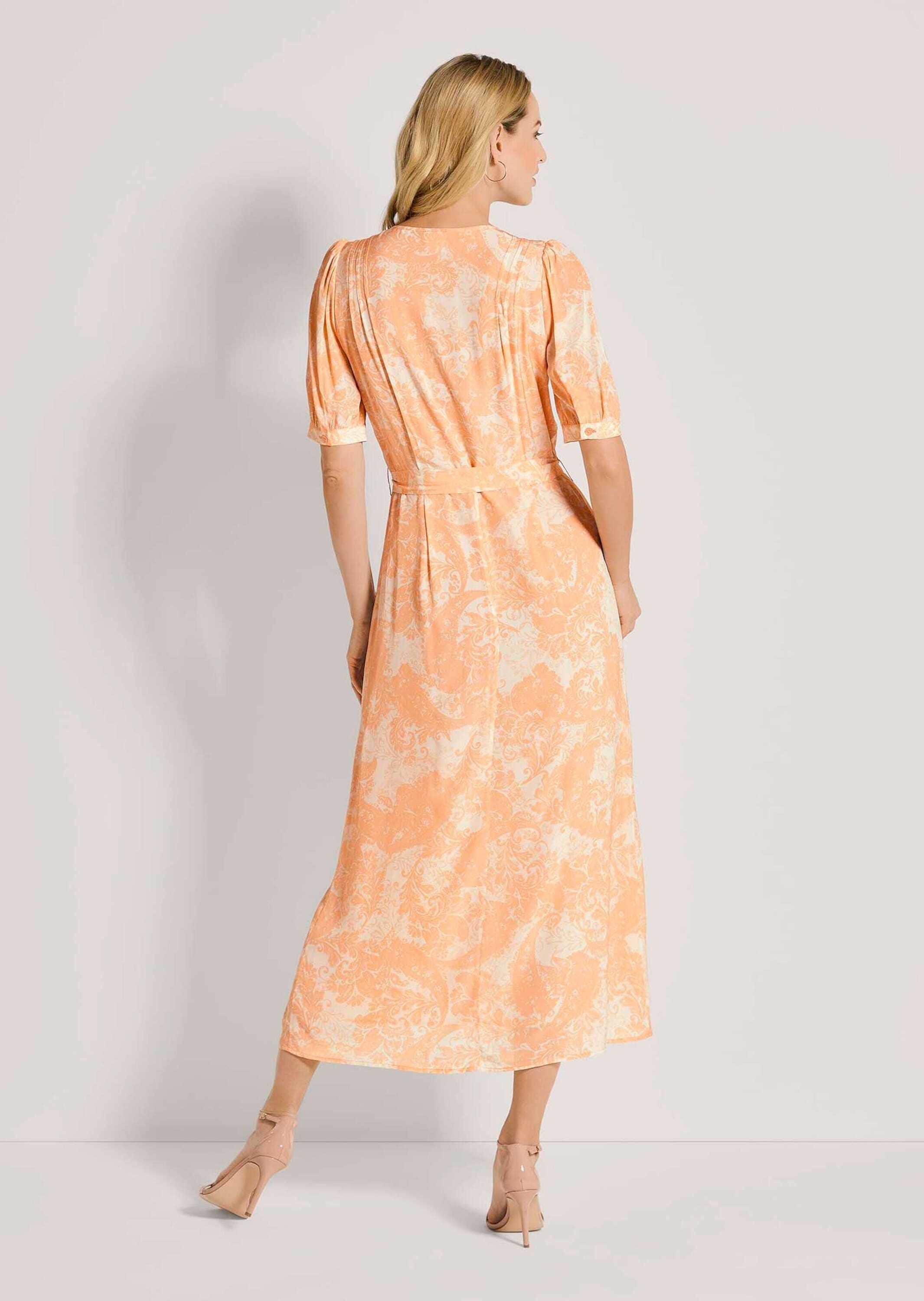 MADELEINE Midikleid »Kleid Durchgeknöpftes Sommerkleid mit floralem Print«