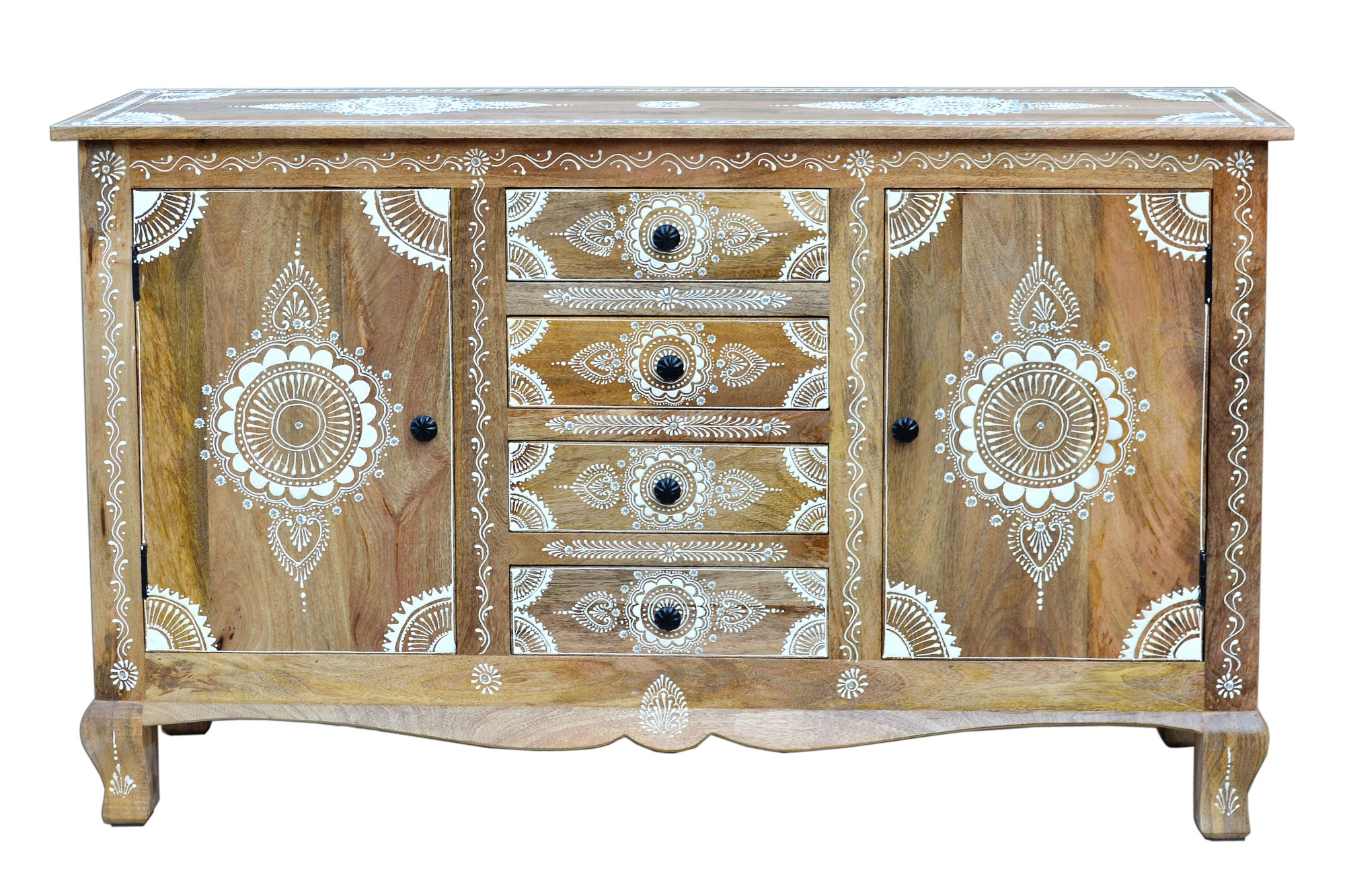 OTTO home Sideboard "Gullaba" Kommode, Hand bemalt, Breite 140 cm
