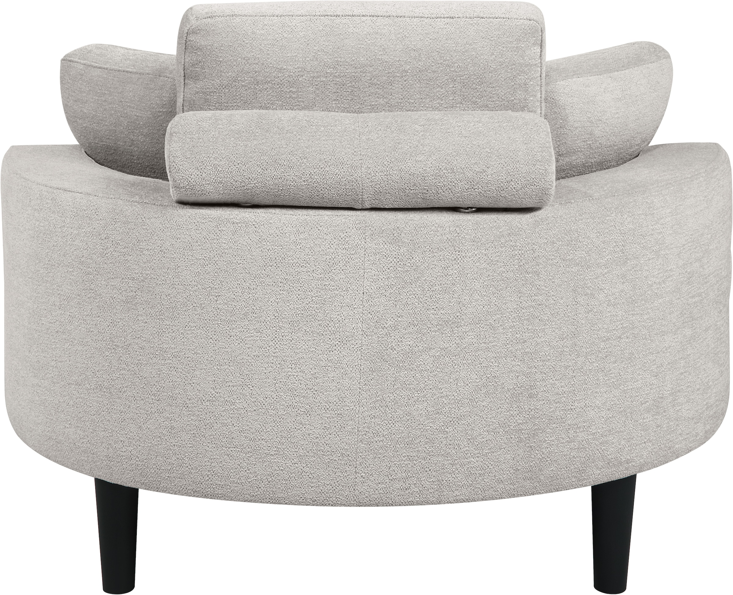 ATLANTIC home collection Loveseat »Ravi«, XXL- Sessel, inklusive Stauraumhocker, Rückenkissen & drei Zierkissen