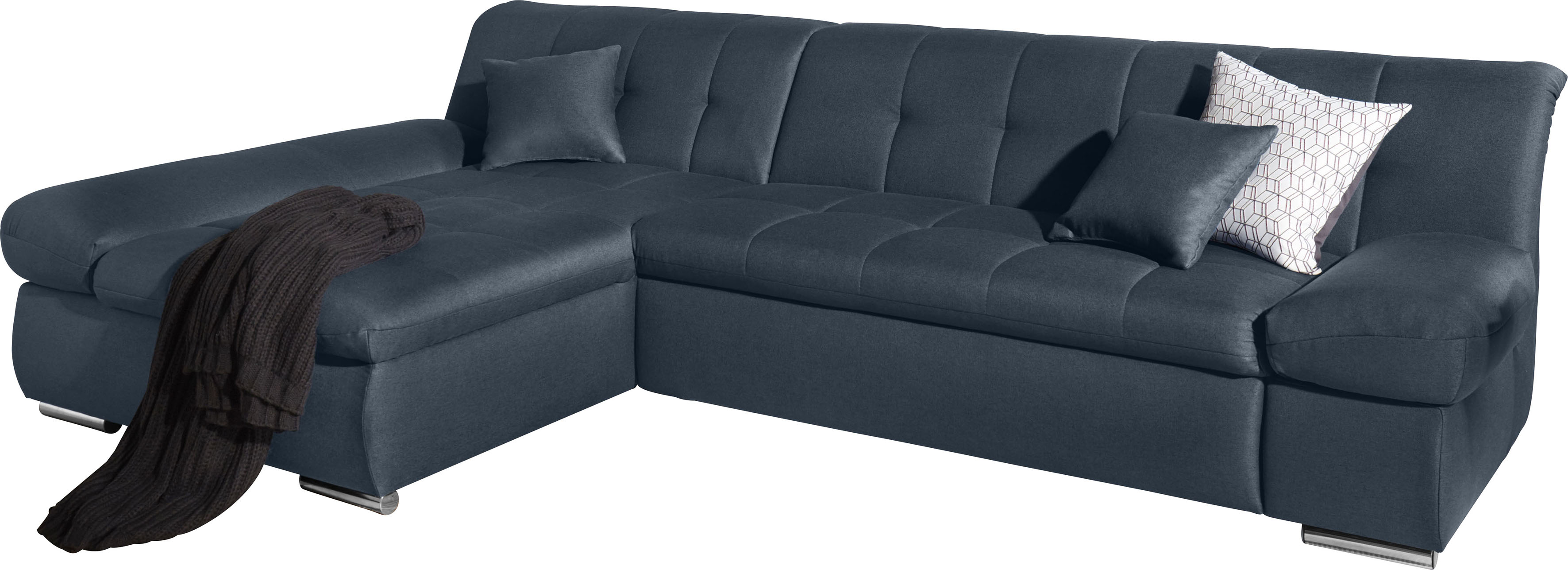 DOMO collection "MONA 297x173 cm, modern und komfortabel" whlw. mit Bettfunktion, L-Form
