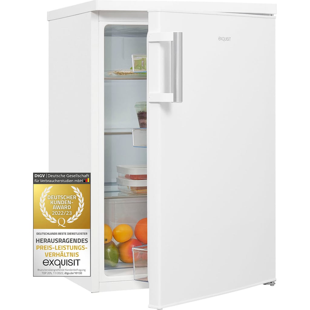 exquisit Kühlschrank »KS16-V-H-010D«, KS16-V-H-010D weiss, 85,5 cm hoch, 56 cm breit