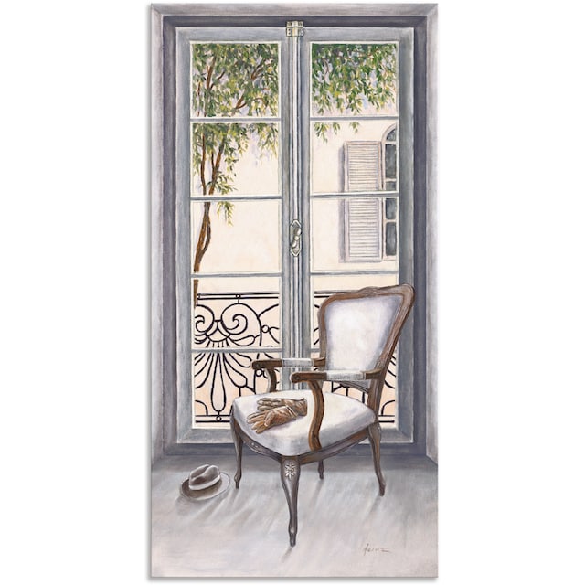 Black Friday Artland Wandbild »Sessel vor einem Fenster«, Innenarchitektur,  (1 St.), als Alubild, Leinwandbild, Wandaufkleber oder Poster in versch.  Größen | BAUR