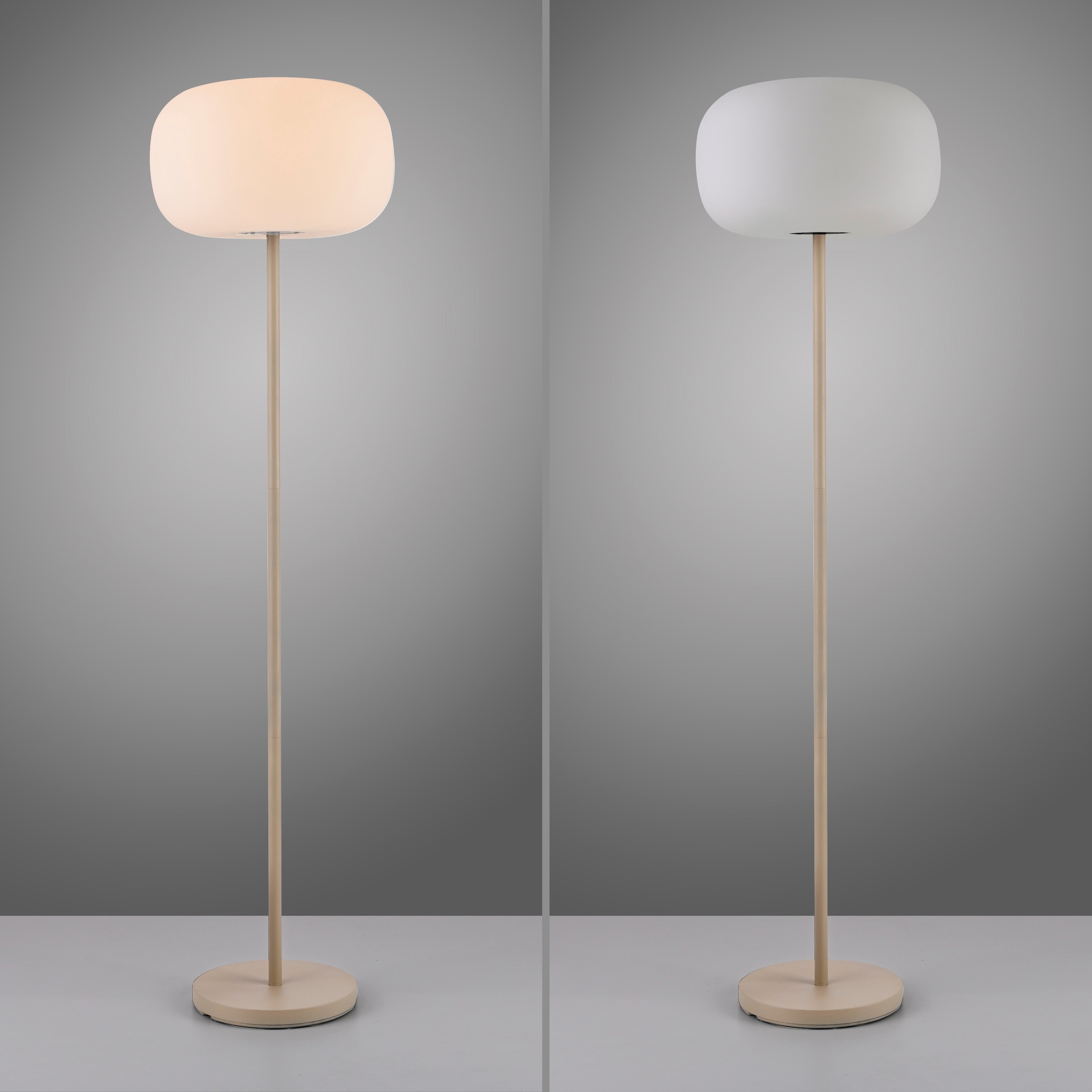 SCHÖNER WOHNEN-Kollektion LED Außen-Stehlampe »LUMARA« LED-Board 1 Stk. Warmweiß Kabellose Akku-Lampe, dimmbar, IP54, Macchiato – für innen & außen