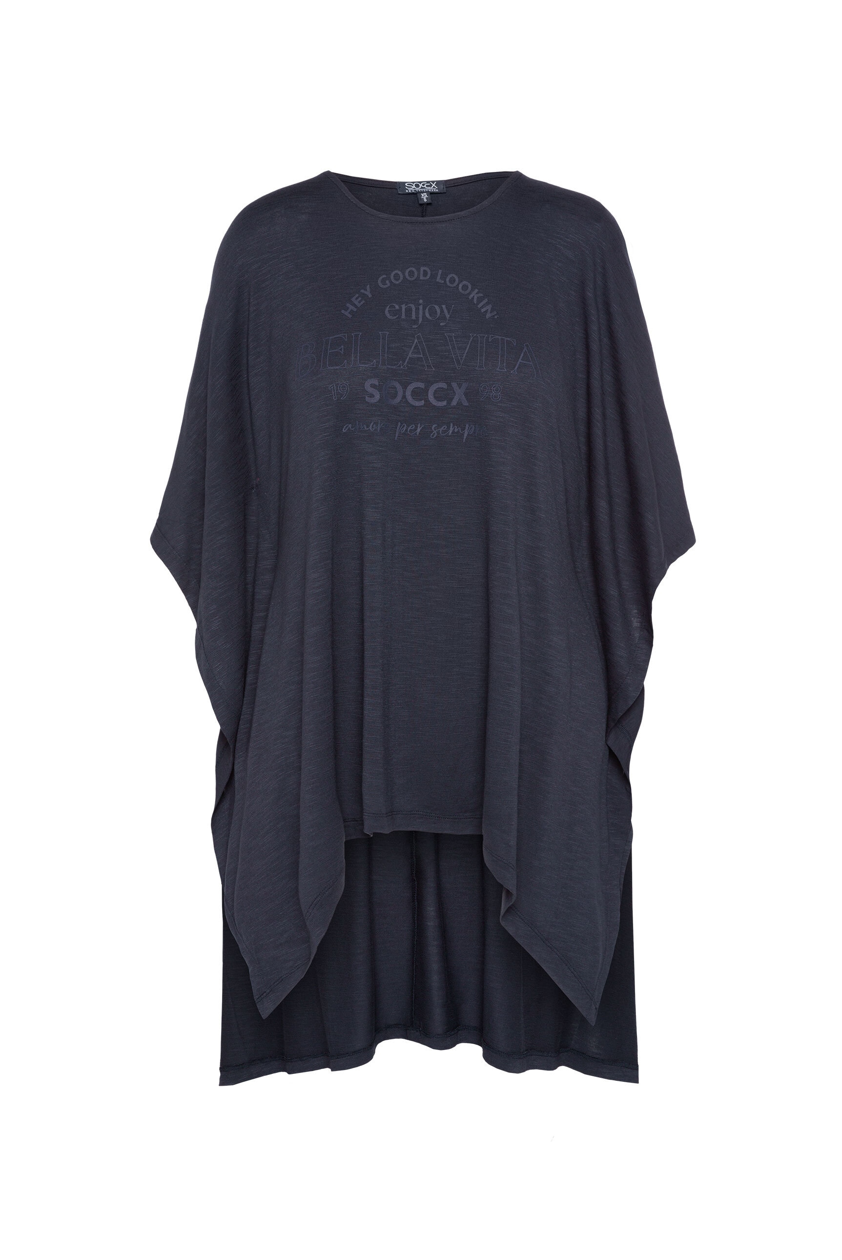 SOCCX Oversize-Shirt, mit längerer Rückenpartie