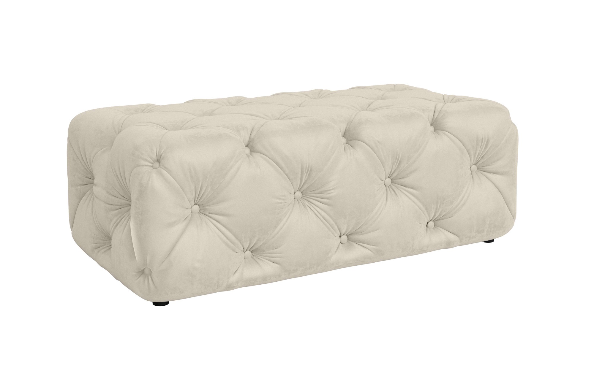 Places of Style Polsterhocker »FOLLINA«, Polsterhocker mit klassischer Chesterfield-Knopfheftung