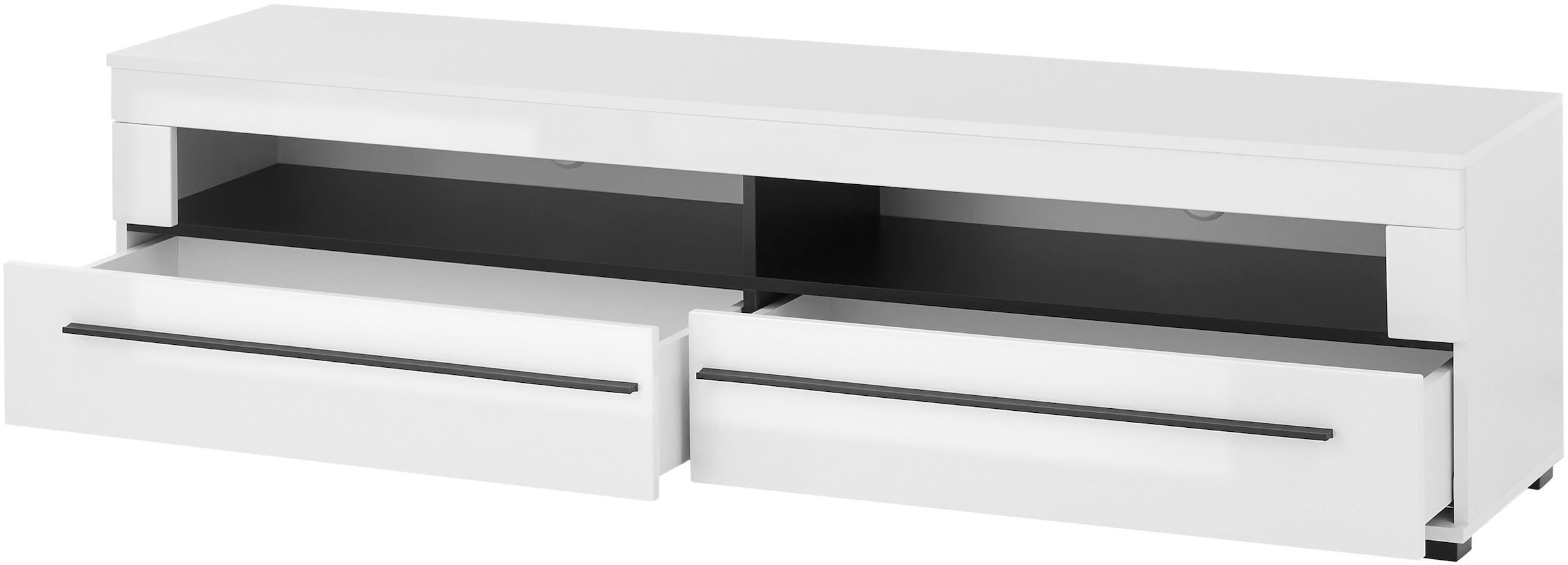 INOSIGN Wohnwand »Cantara, moderne Anbauwand, Wohnzimmer-Set, in Eiche Evoke oder Weiß«, (Set, 4 St.)