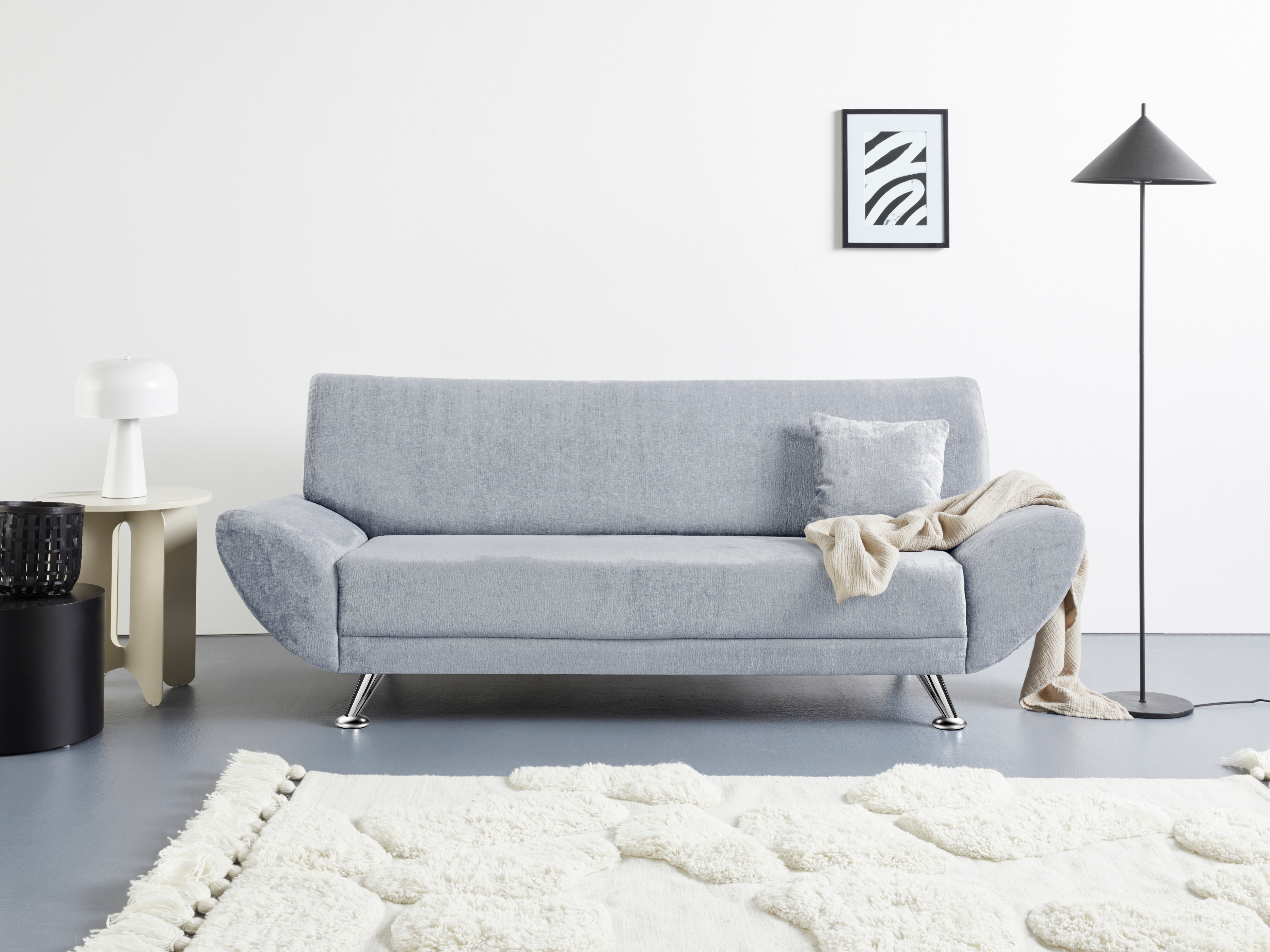 Home affaire 3-Sitzer "Saltare elegant & komfortabel, toller Designfuß, bequem, Breite 205cm"
