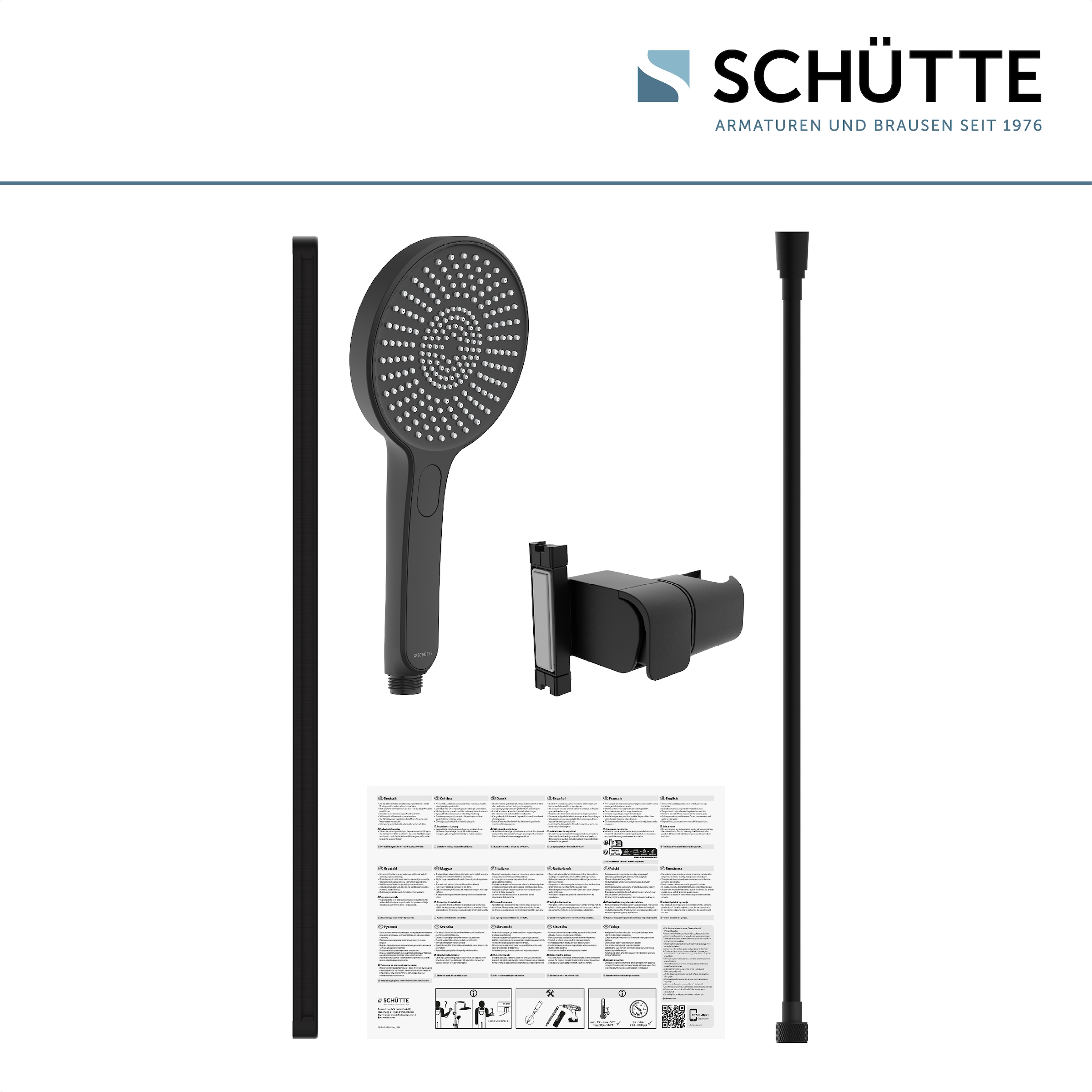Schütte Stangenbrause-Set »KARIBIK«, (Komplett-Set), höhenverstellbar, mit Antikalk-Beschichtung, wassersparend