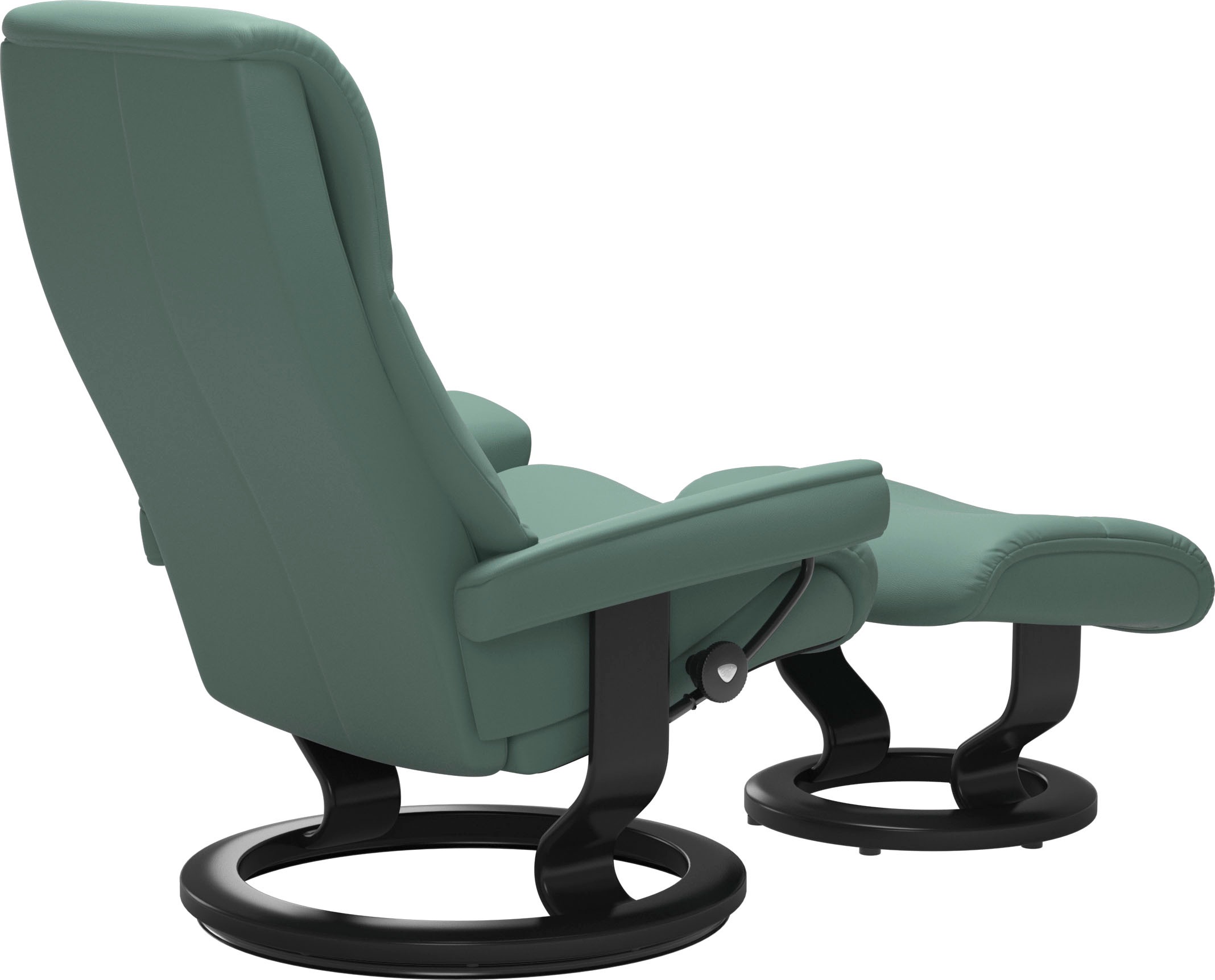 Stressless® Relaxsessel »View«, (Set, Relaxsessel mit Hocker), mit Classic Base, Größe M,Gestell Schwarz