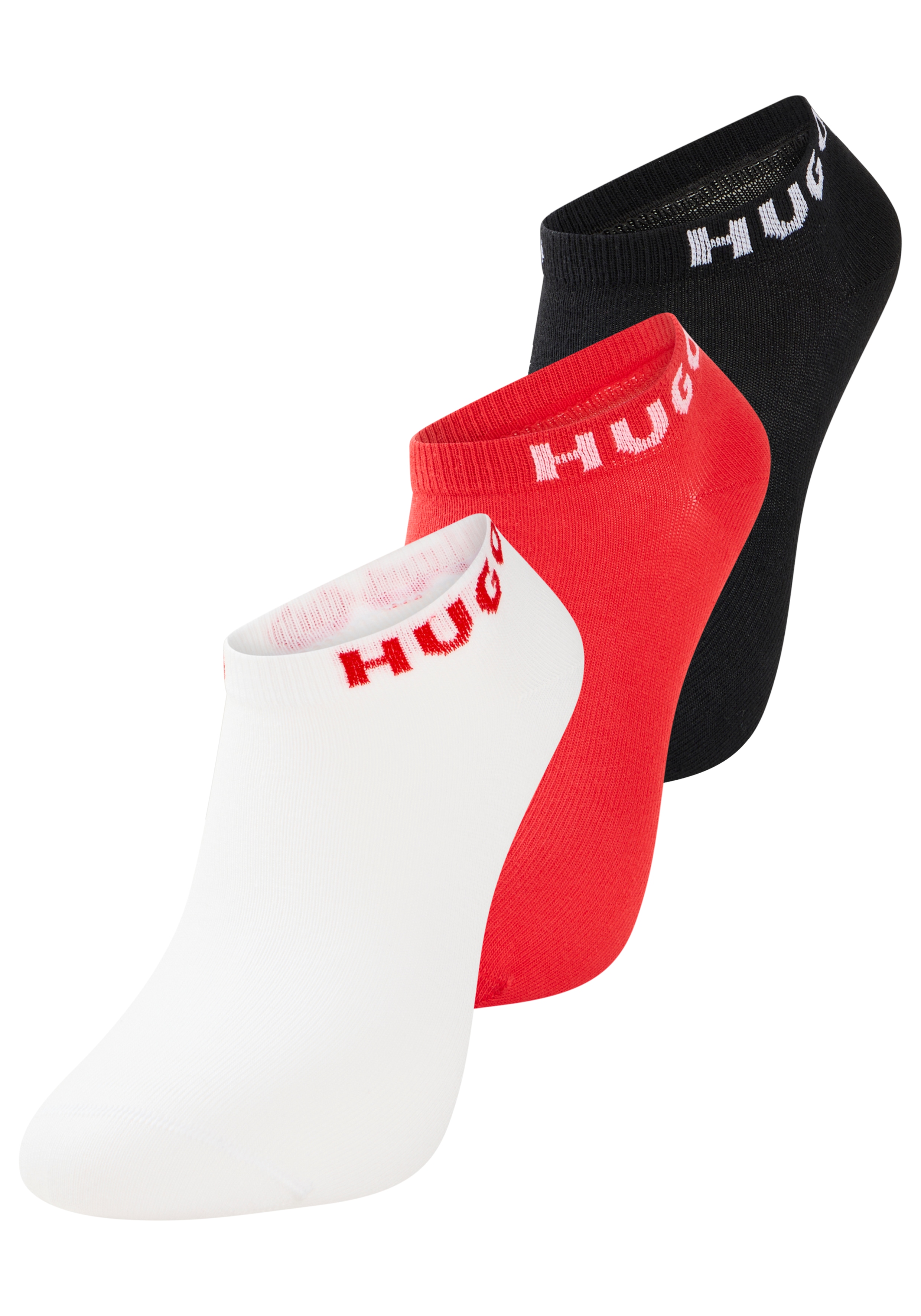 HUGO Underwear Socken "3P AS UNI CC W" Packung, 3er, 3 Paar tlg. mit kontrastfarbenen Logoschriftzug