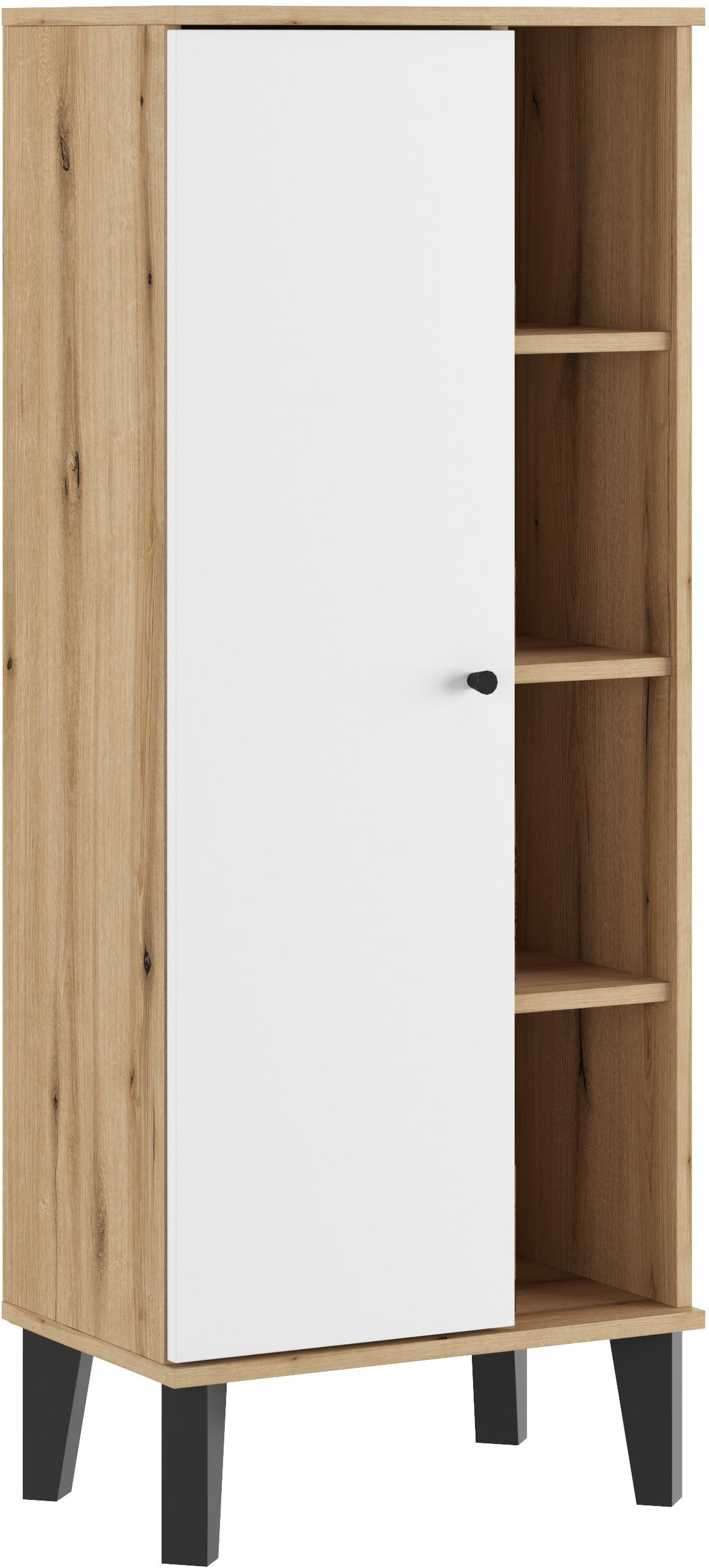 Home affaire Stauraumschrank "Oslo, Badschrank mit Knopfgriff, Hochschrank günstig online kaufen