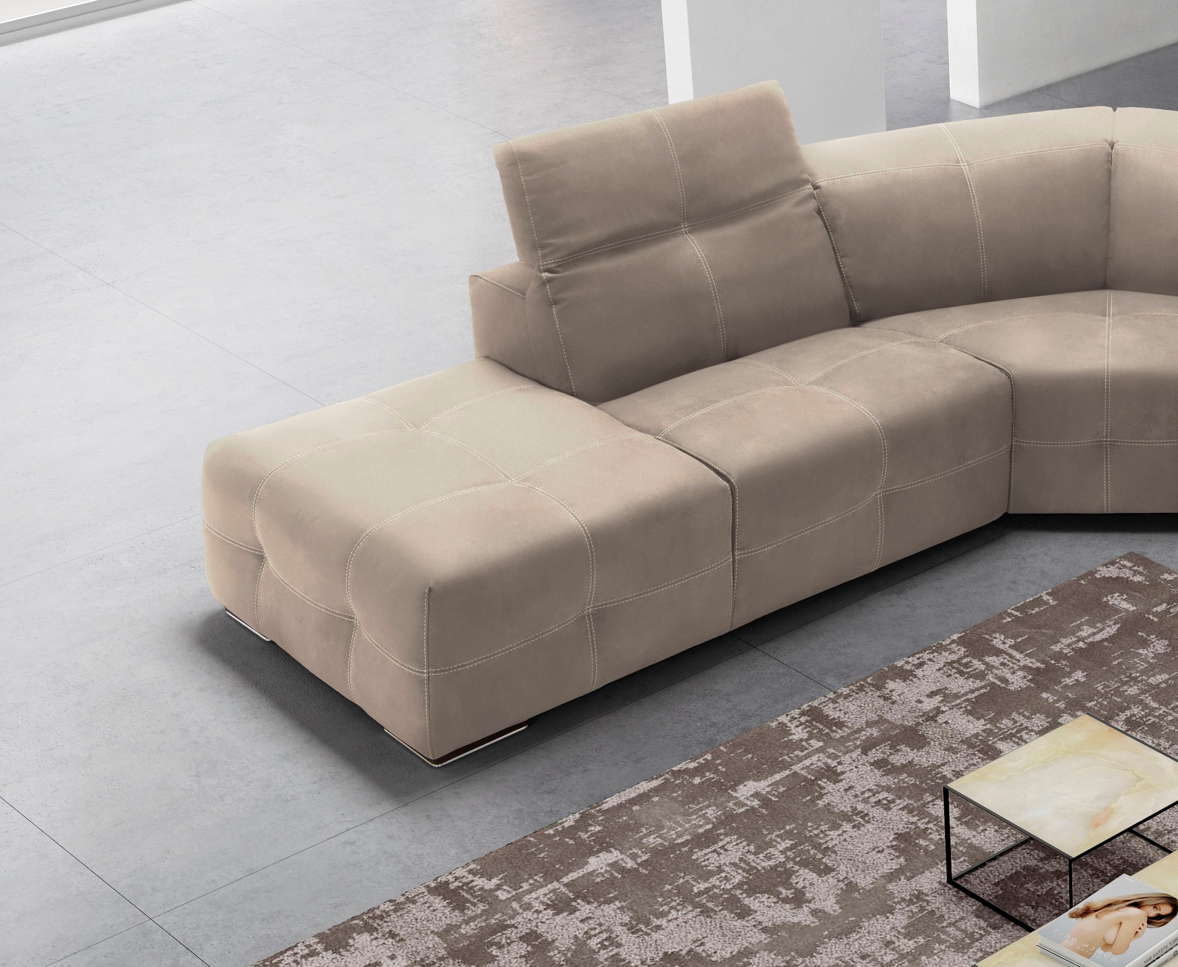 EGOITALIANO Sauvanne Corner Sofa Cream White 3
