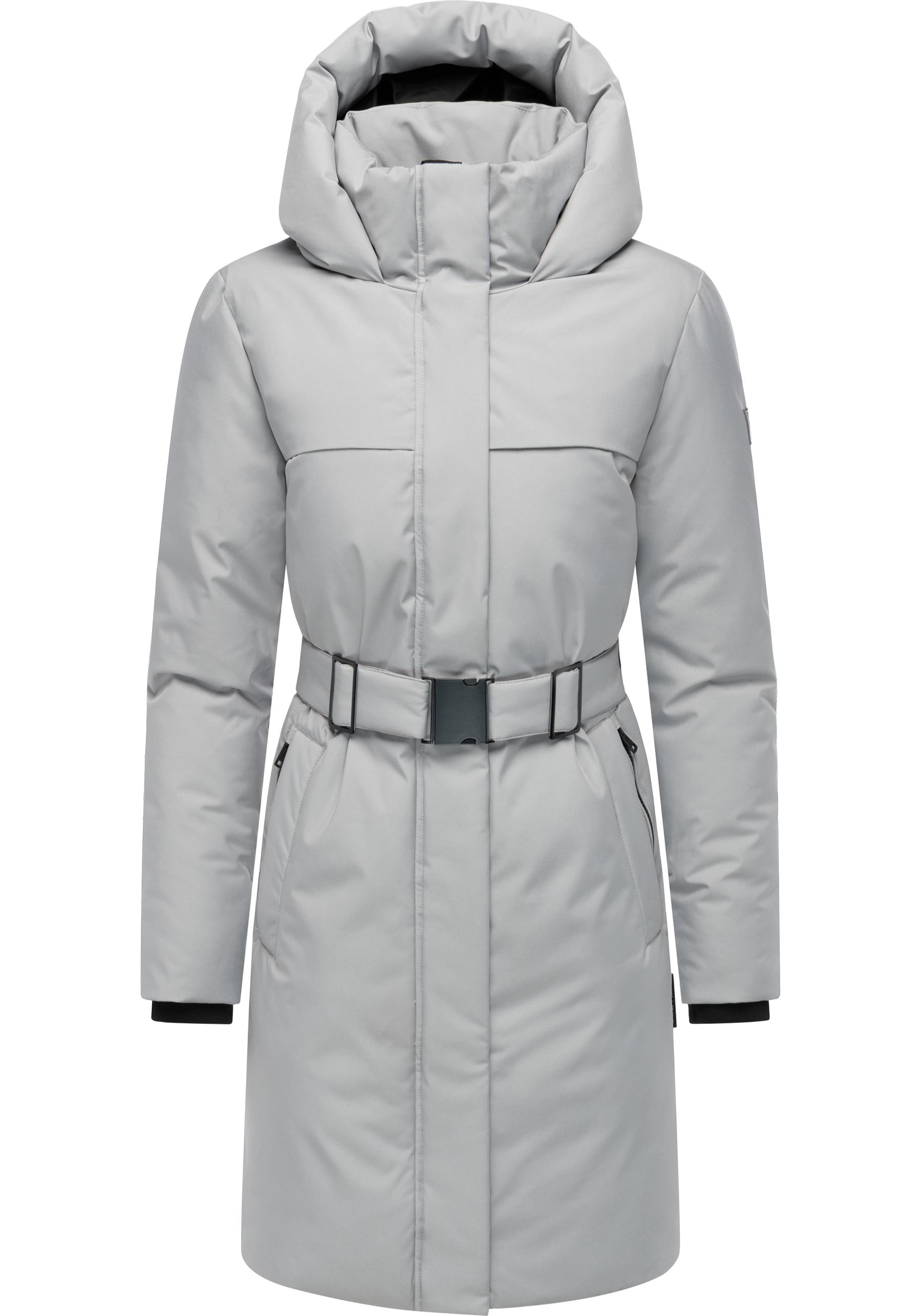 Navahoo Wintermantel "Gipfelspass XIV" Warmer Winterparka mit Taillengürtel günstig online kaufen