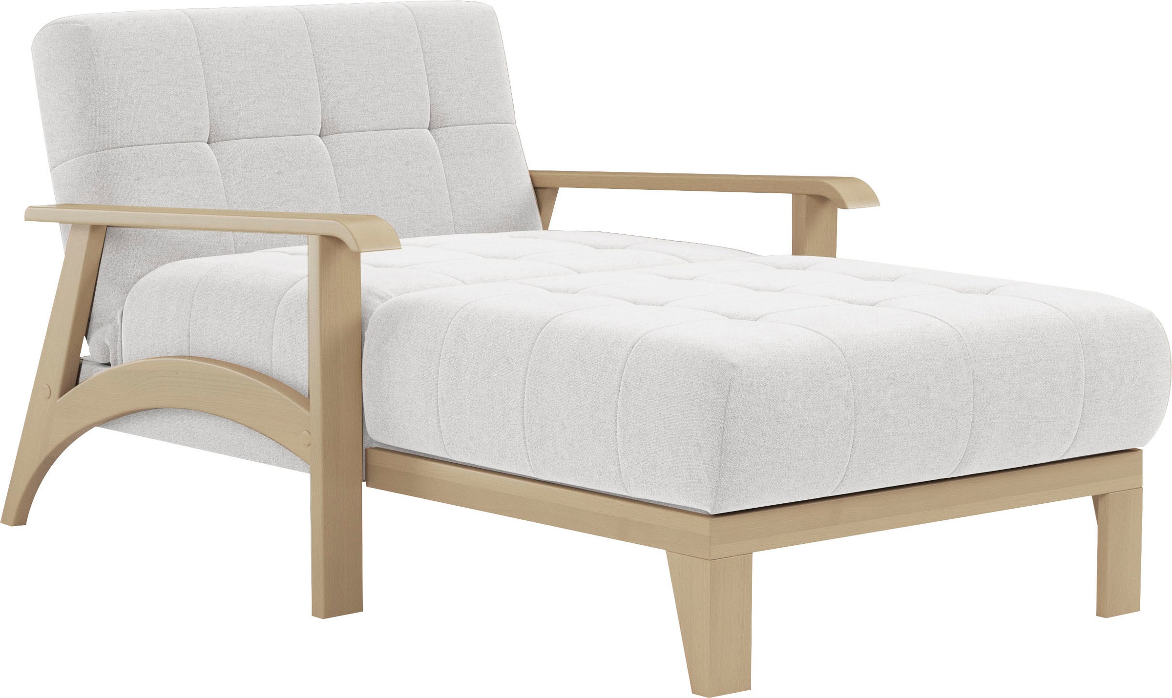 sit&more Recamiere »Billund«, Armlehnen aus Buchenholz in natur, verschiedene Bezüge und Farben