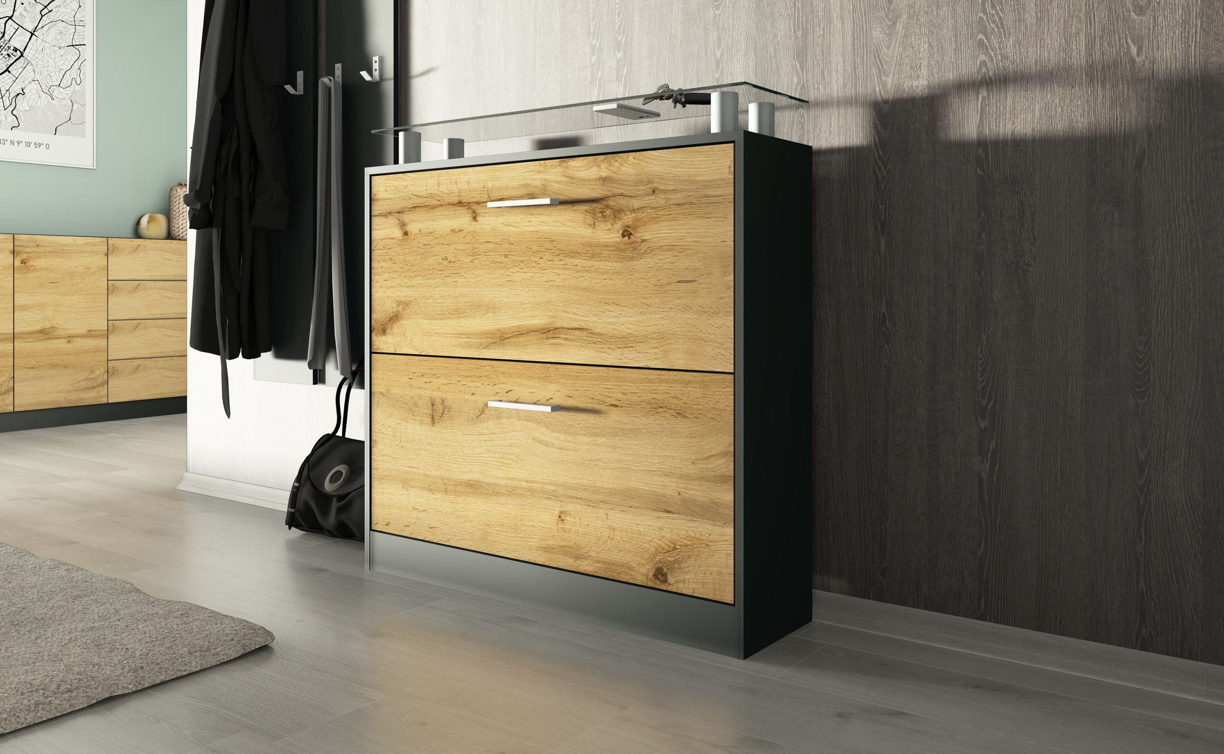 borchardt Möbel Garderoben-Set "Finn" Set, 3 Stk. tlg. günstig online kaufen