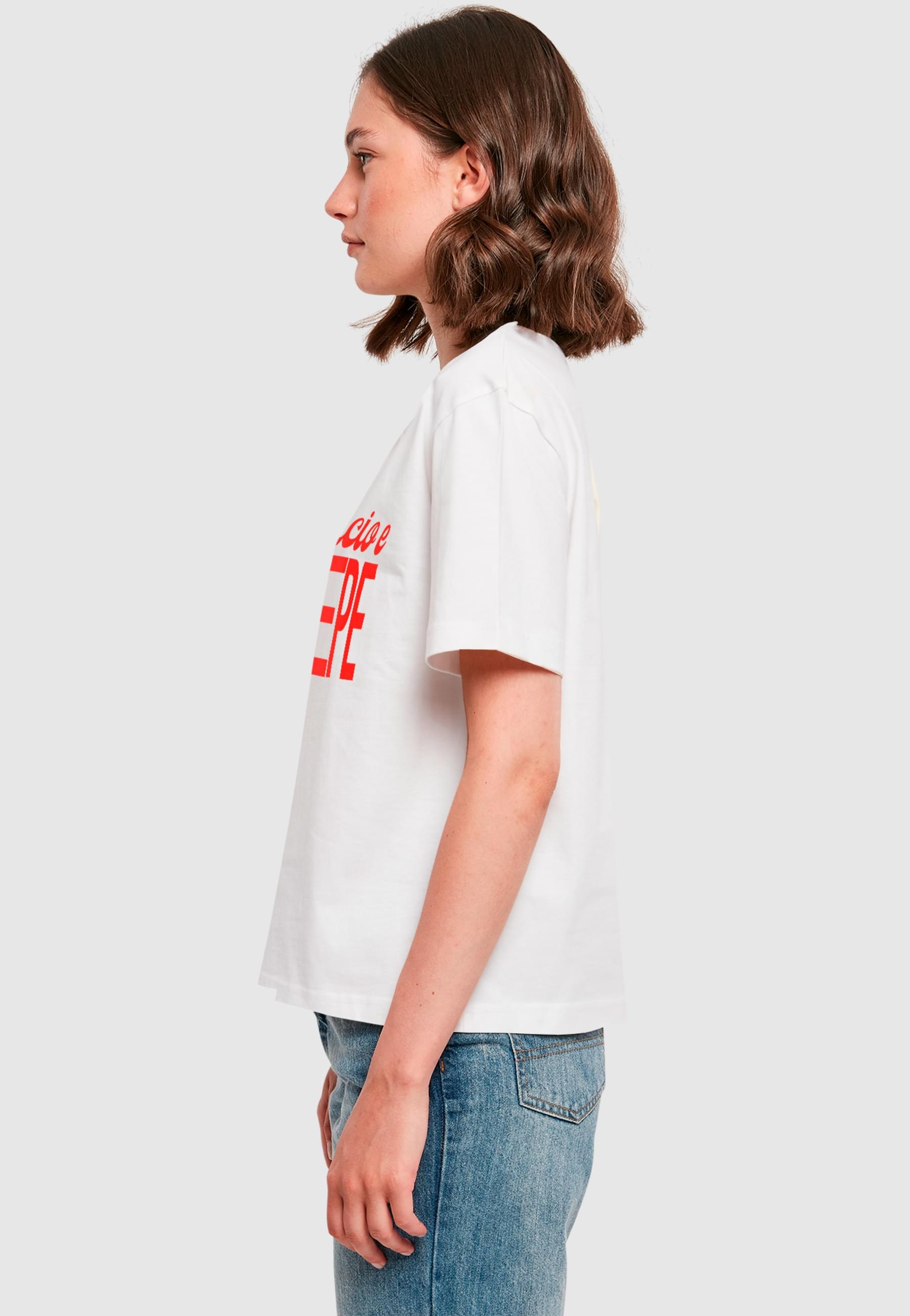 Miss Tee T-Shirt »Miss Tee Damen Cacio E Pepe Tee«, (1 tlg.)