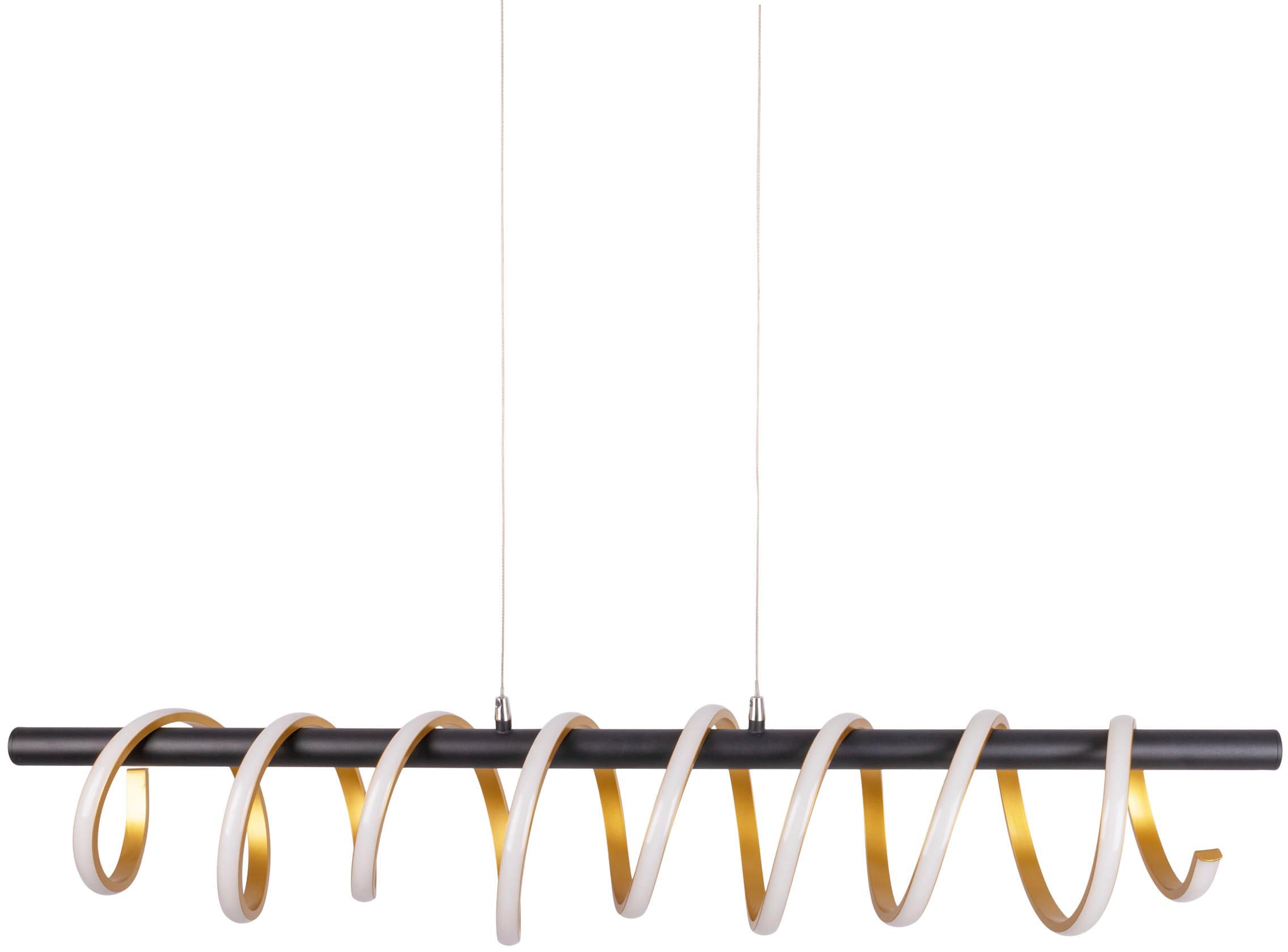 näve LED Pendelleuchte »Belleza«, 1 flammig, Leuchtmittel LED-Modul | LED fest integriert, Hängeleuchte warmweiß, 3-Stufen-dimmbar, 32W, L:100cm, goldfarben