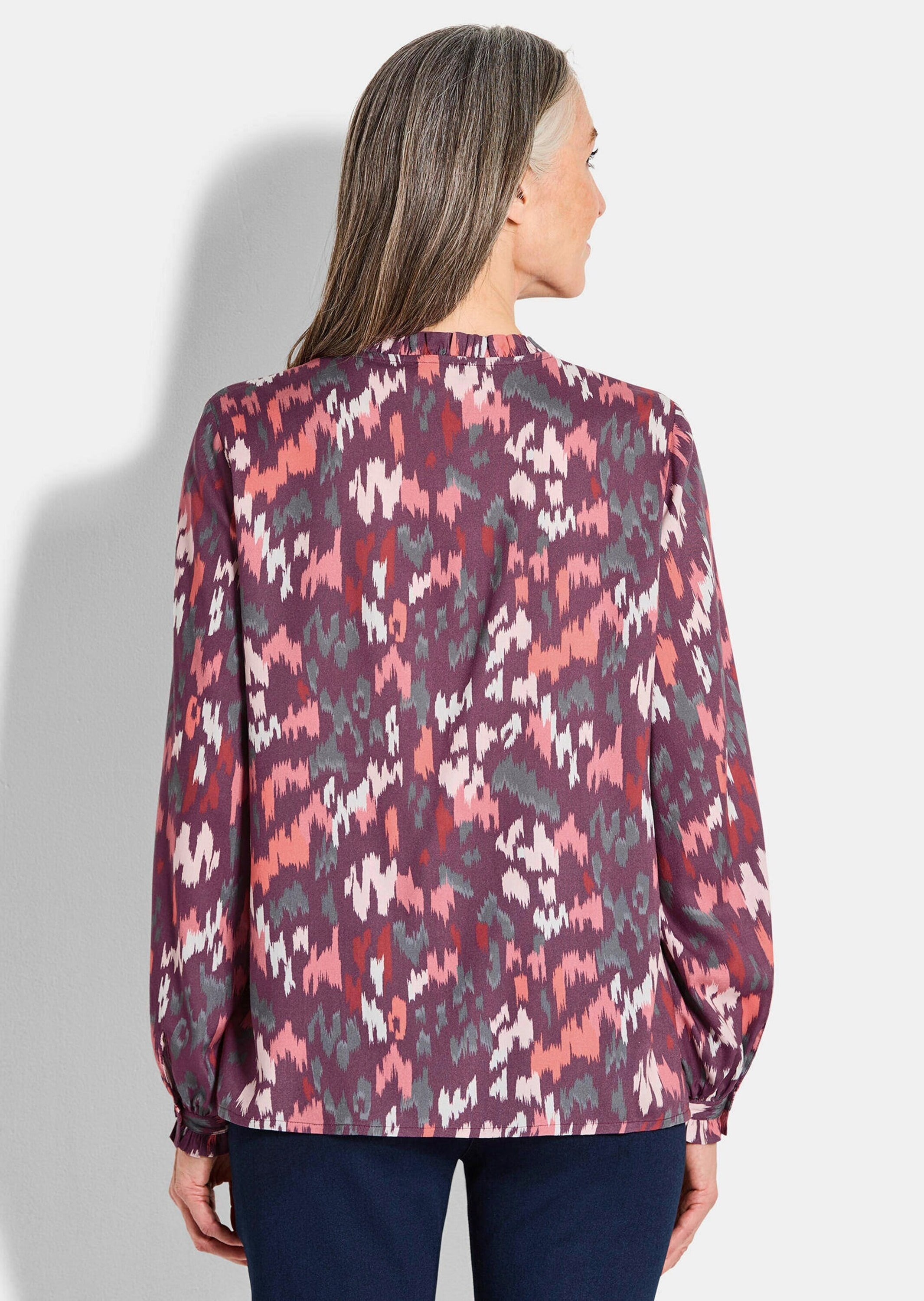 GOLDNER Schlupfbluse »Viskose-Bluse mit Rüschen«