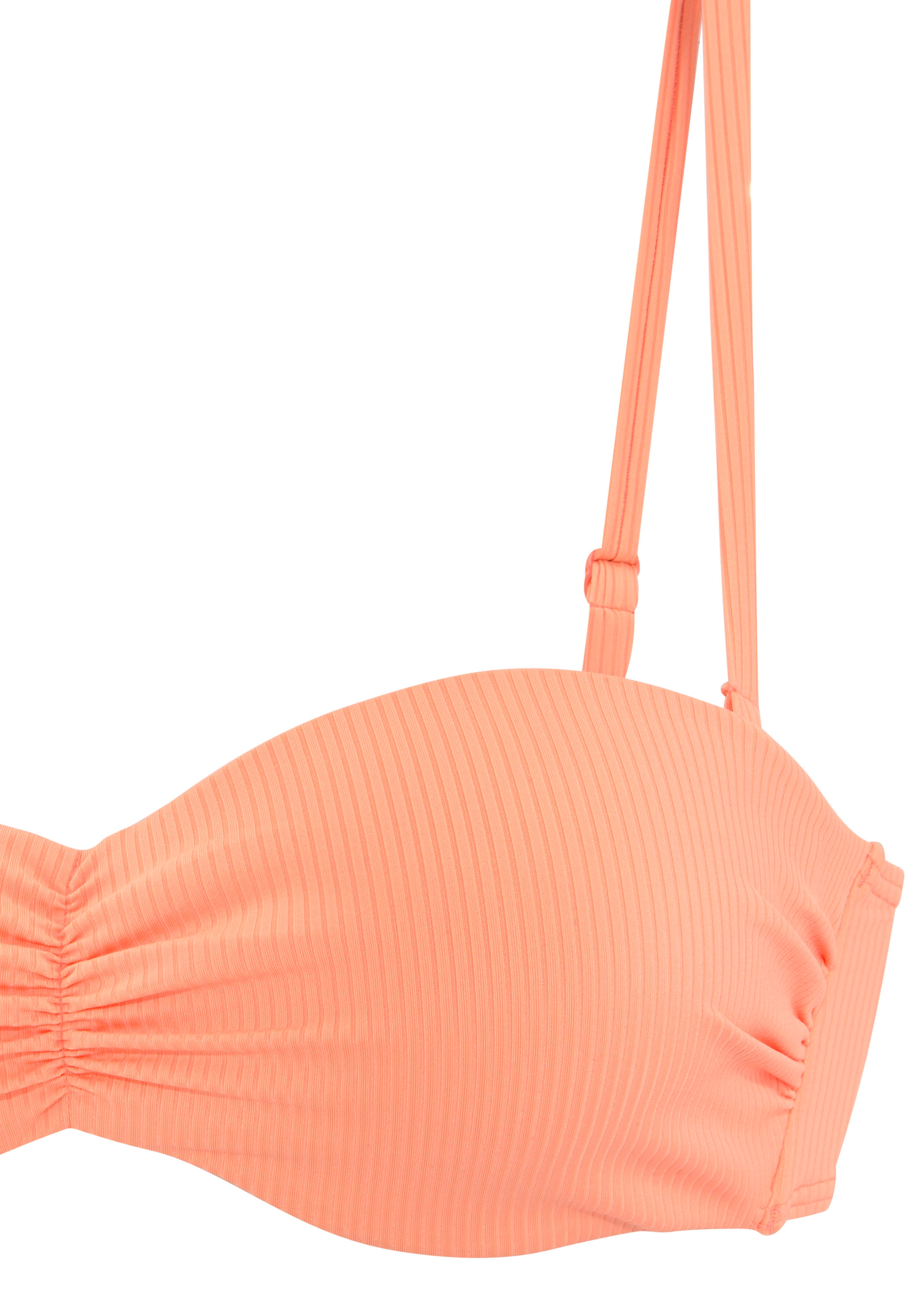 Venice Beach Bandeau-Bikini-Top »Lucky«, aus gerippter Strukturware