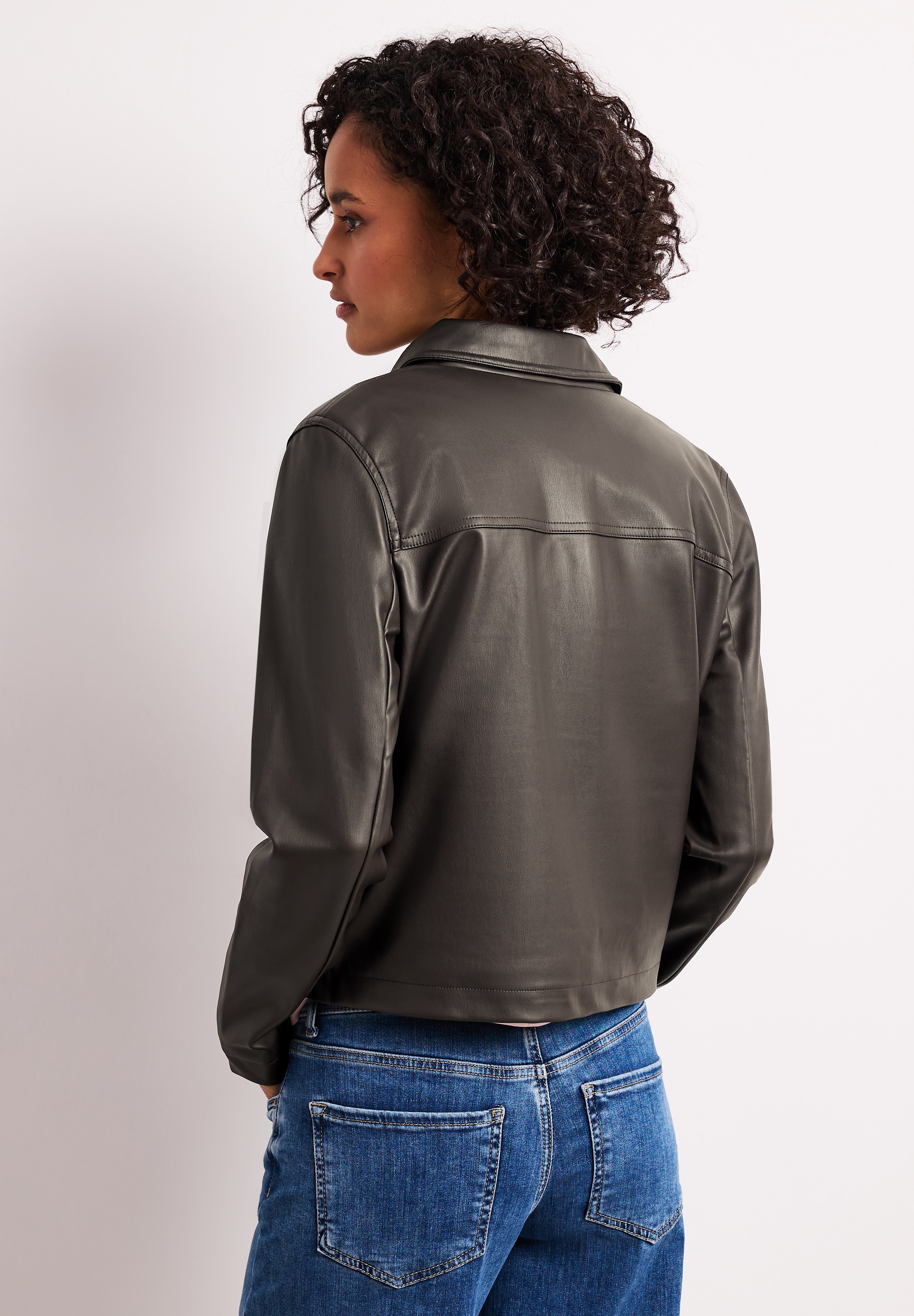 STREET ONE Lederimitatjacke ohne Kapuze aus Lederimitat