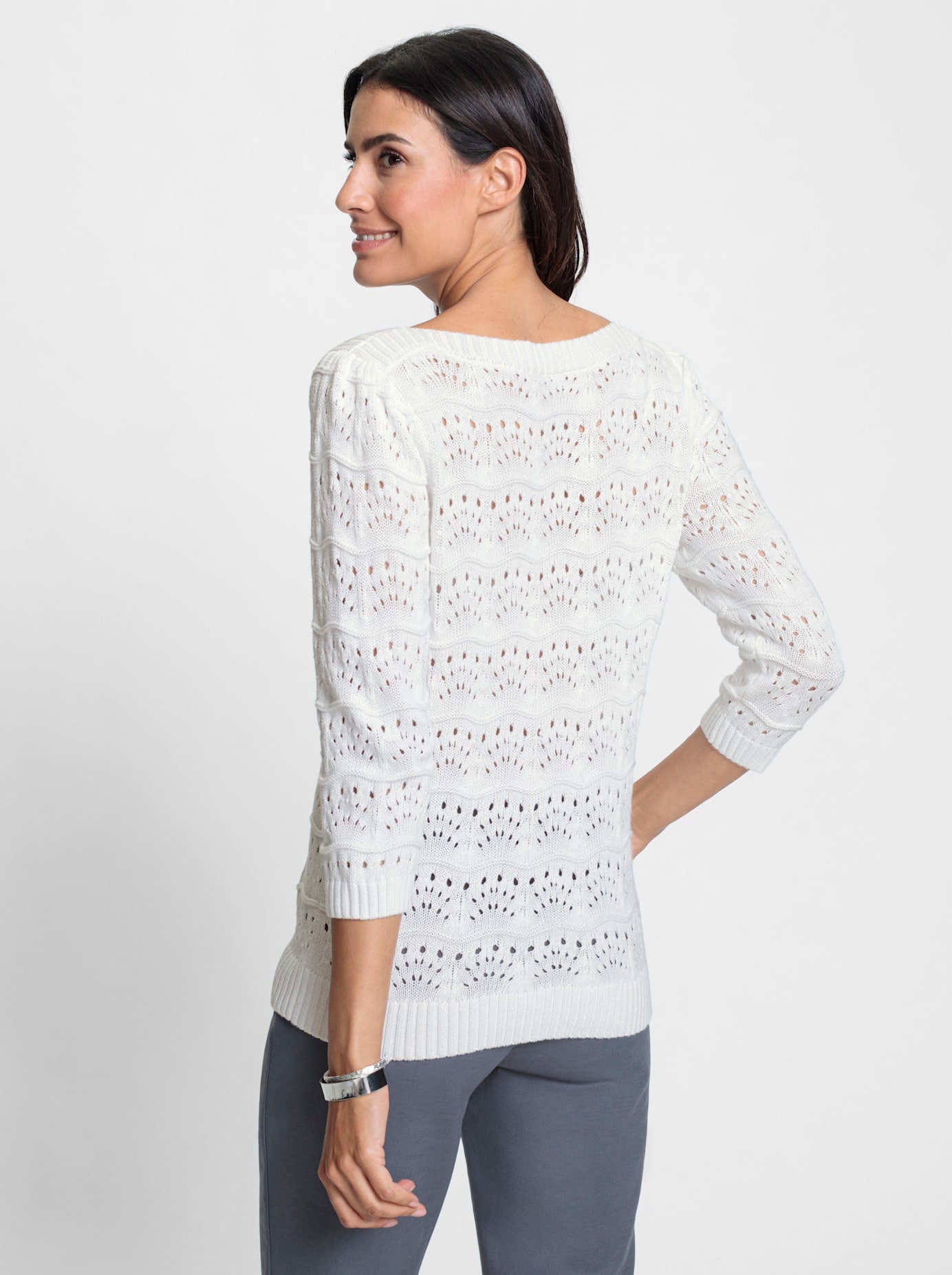 Inspirationen Ajourpullover »Baumwoll-Pullover«