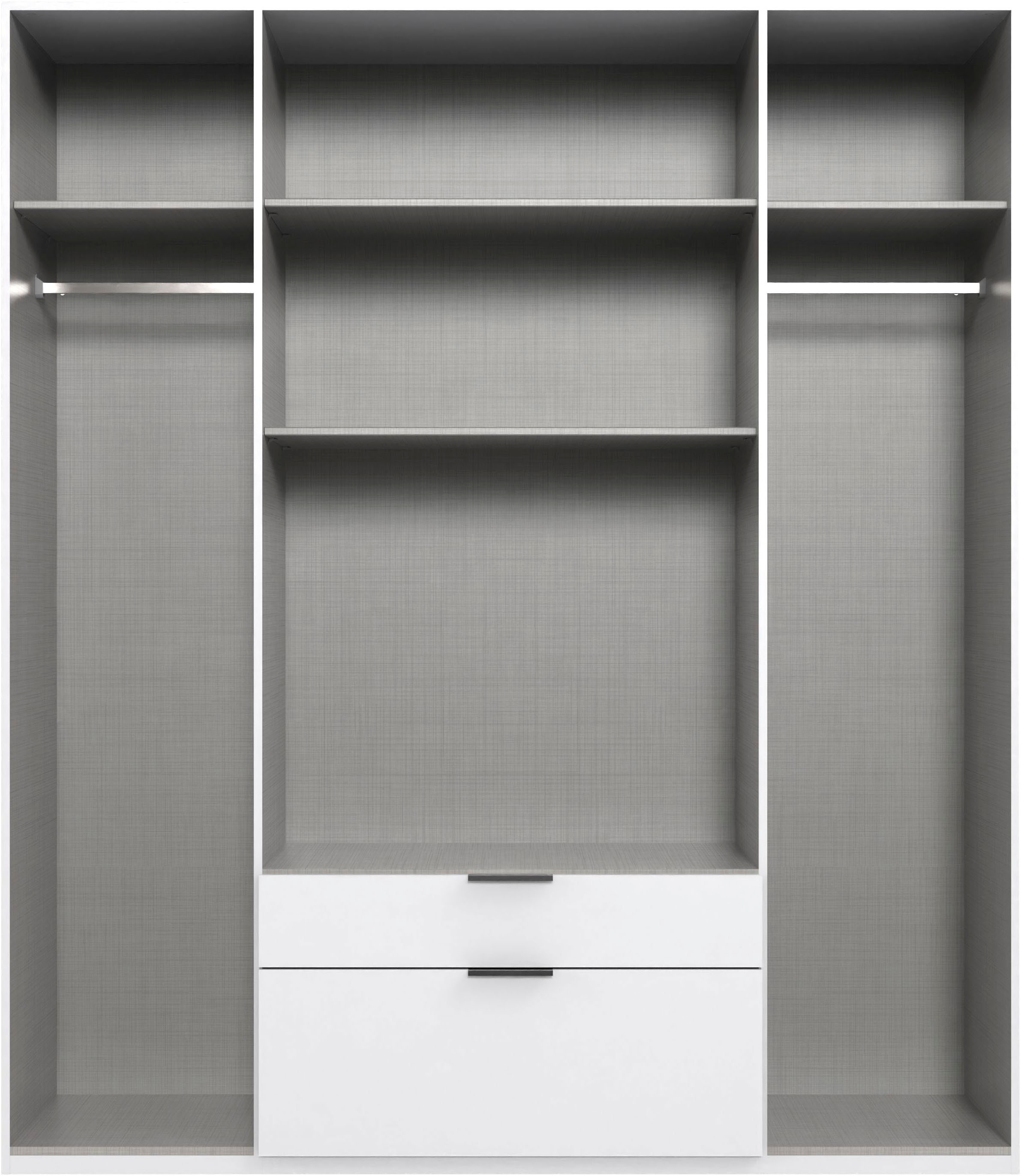 Thumbnail - Wimex Drehtürenschrank "Mugano" mit langen oder kurzen Griffen aus Metall, wahlweise mit oder ohne Spiegel, mit Schublad...