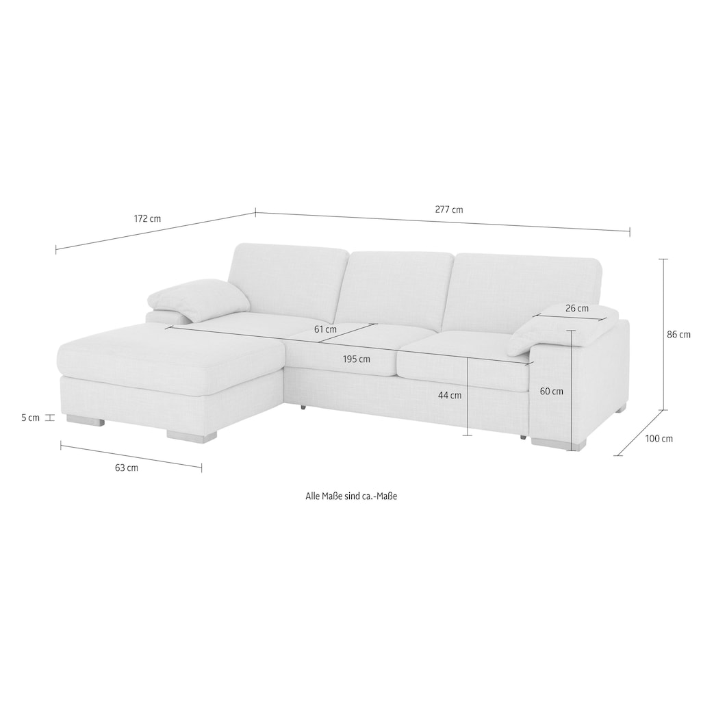 Home affaire Ecksofa »Ventura L-Form«